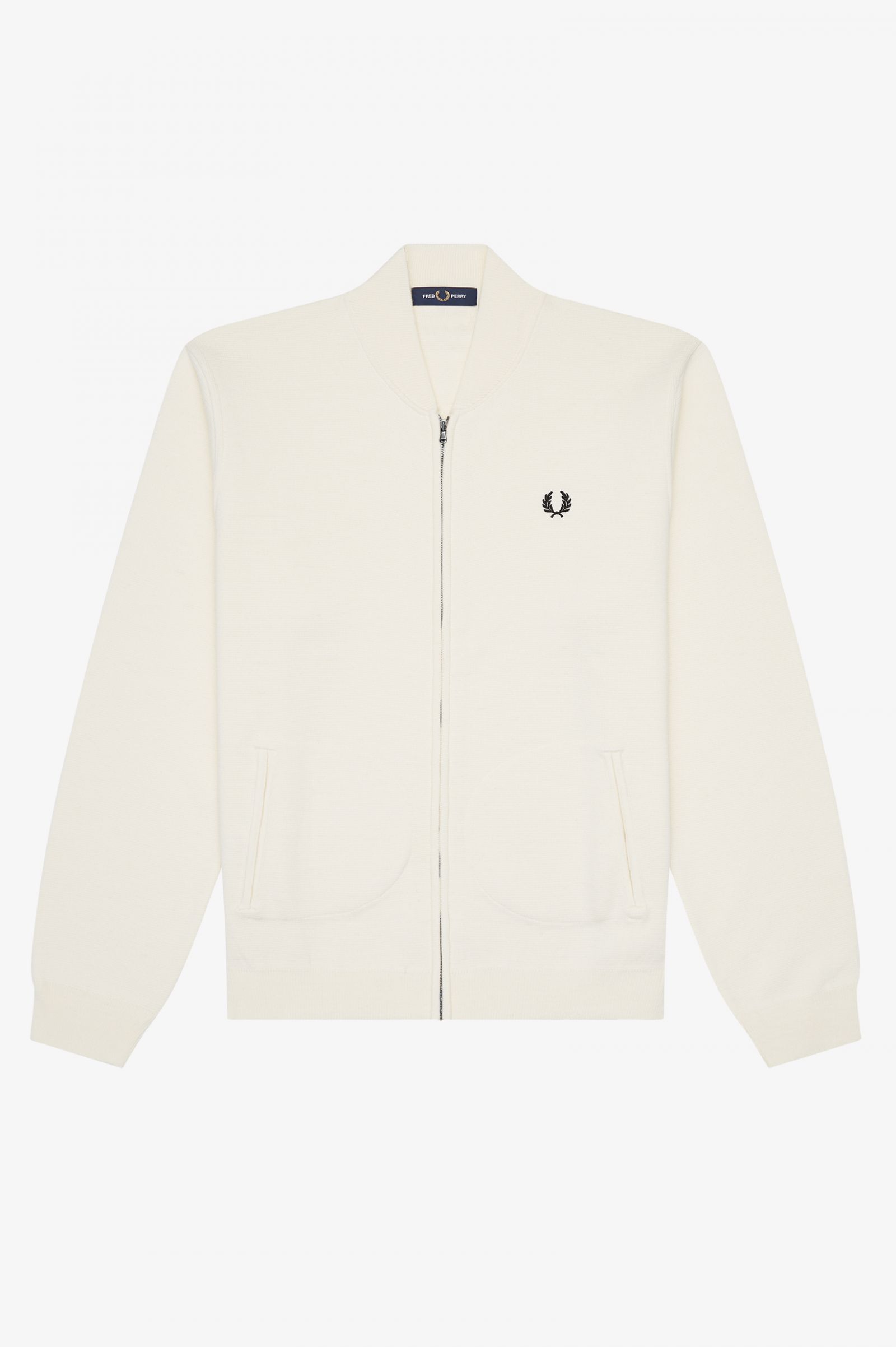 ReissuesKnitted Zip Through Tennis Bomber Black