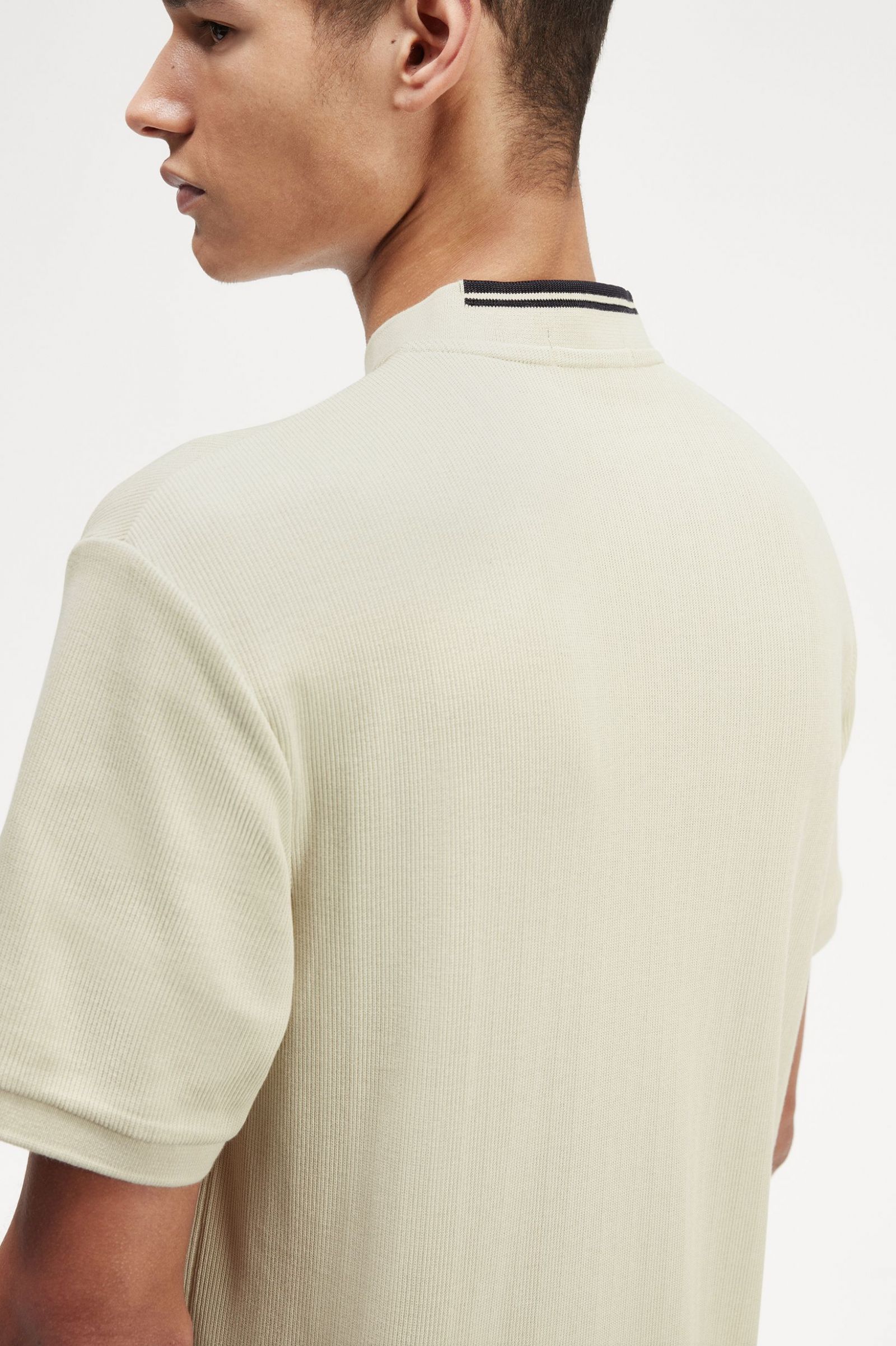 Henley Polo Shirt Light Oyster