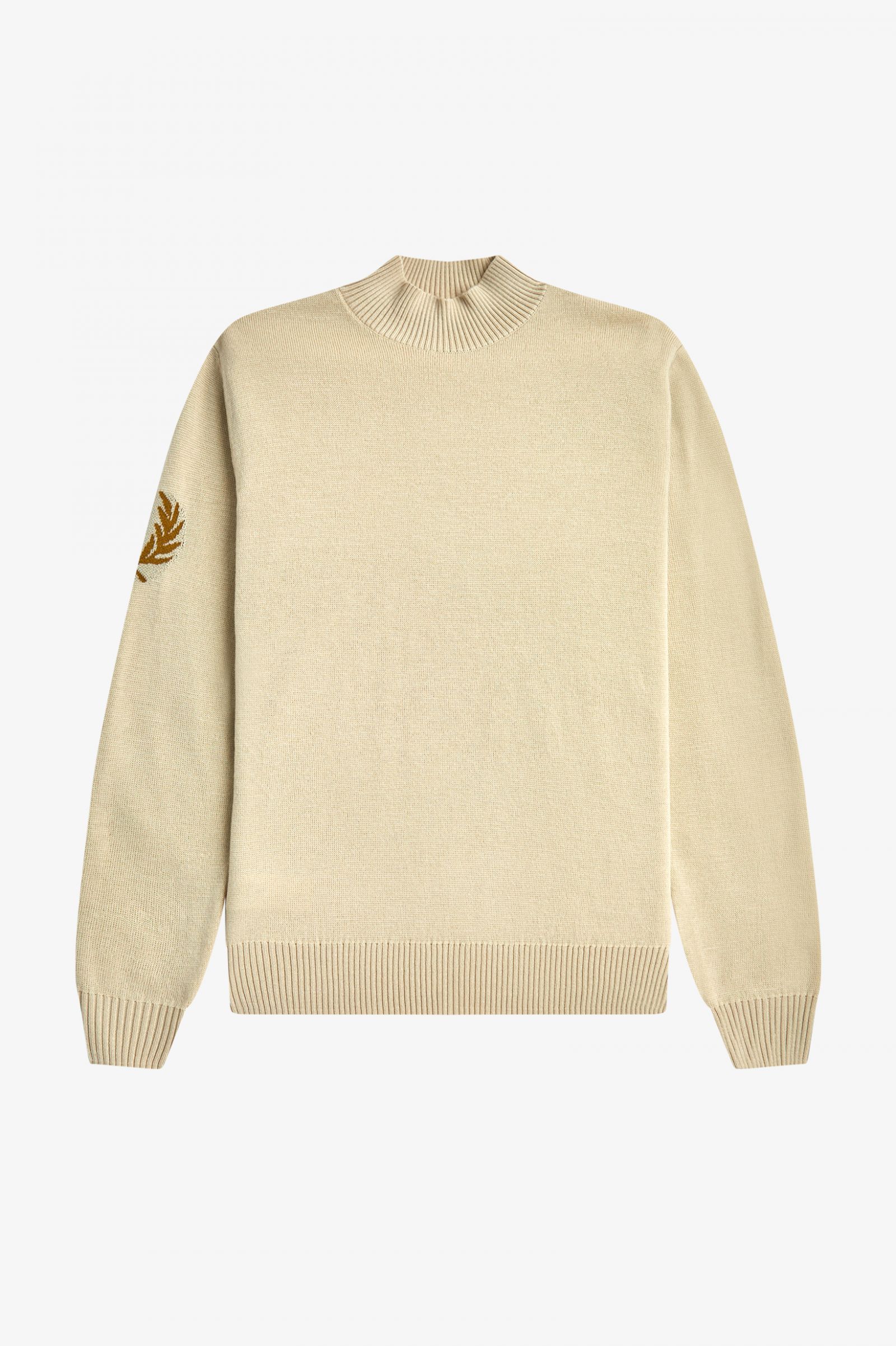 Laurel Wreath Mock Neck Jumper Oatmeal