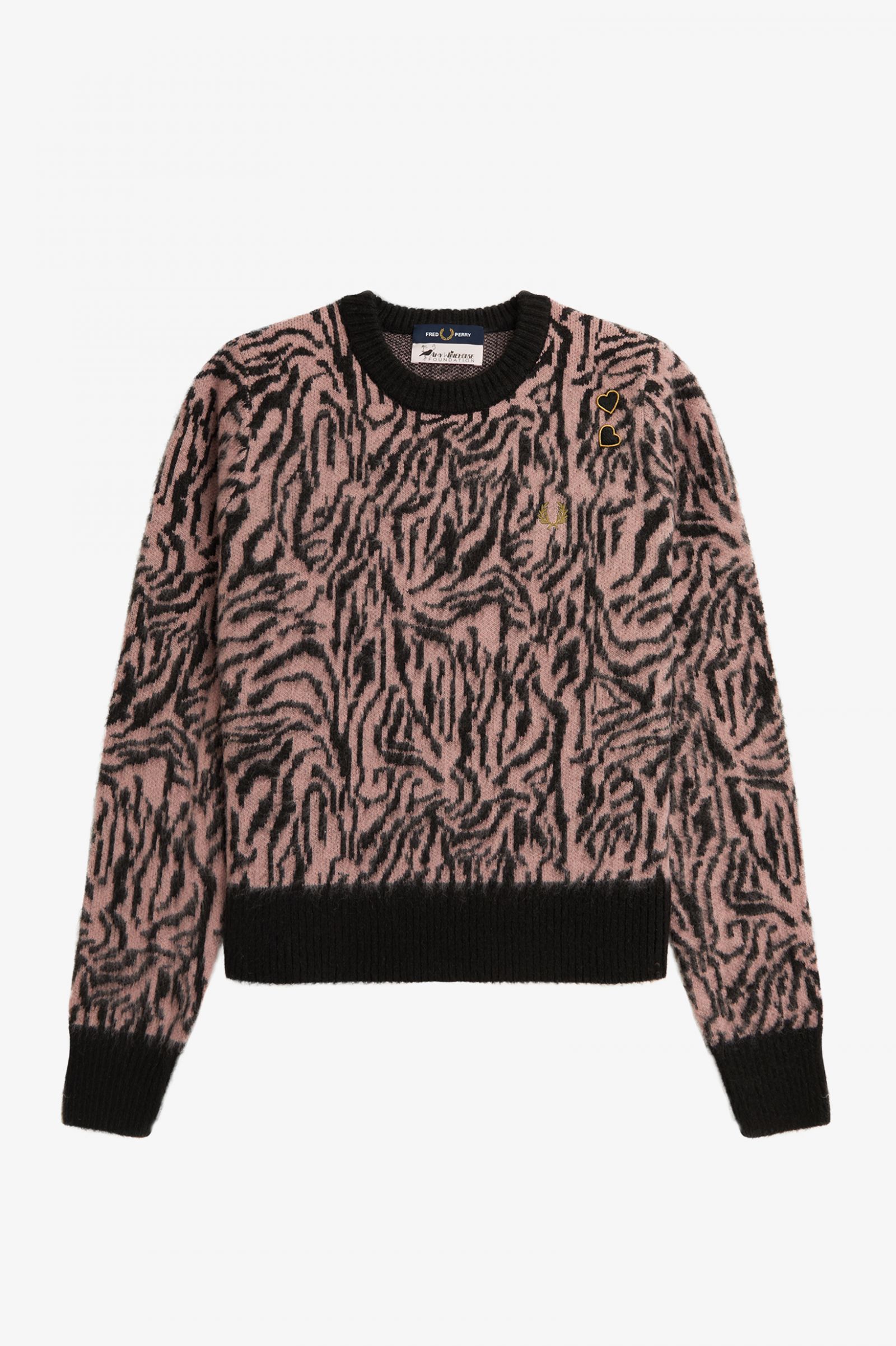 Amy Winehouse FoundationZebra Jumper Dusty Rose Pink