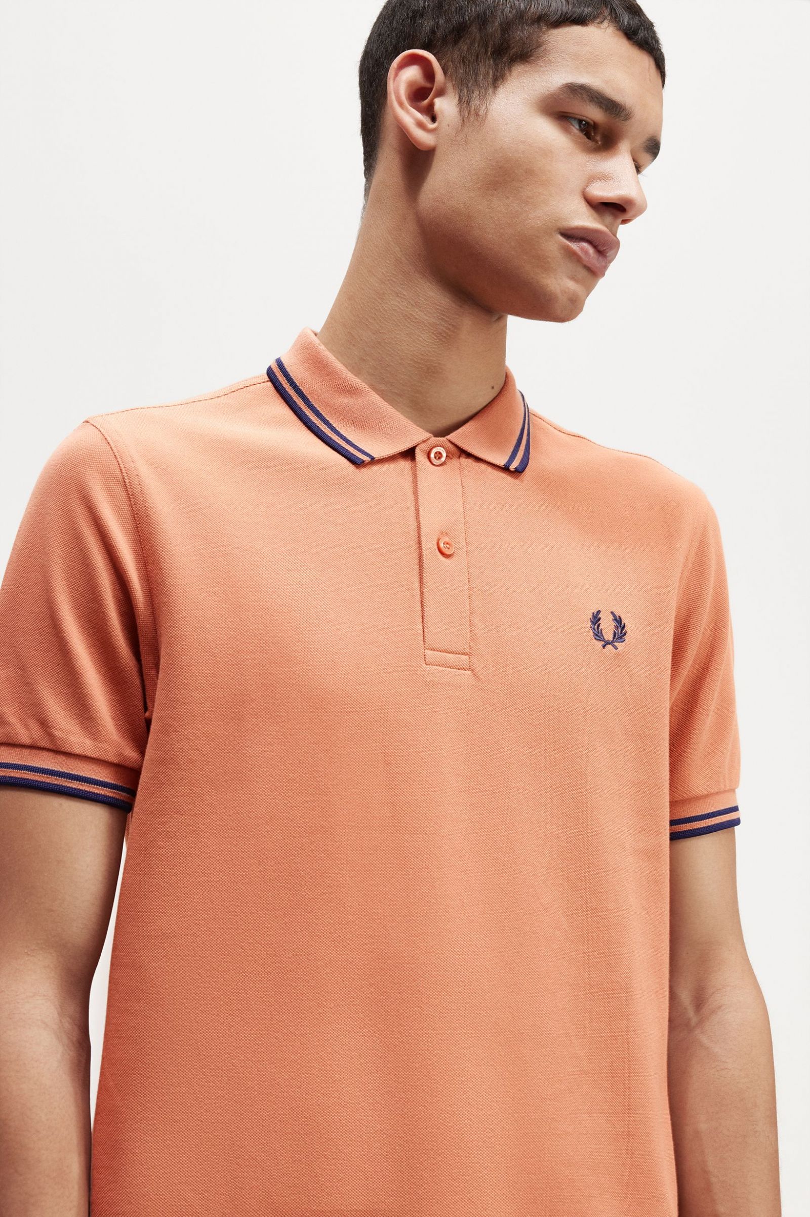 The Fred Perry ShirtM3600 Light Rust / French Navy / French Navy