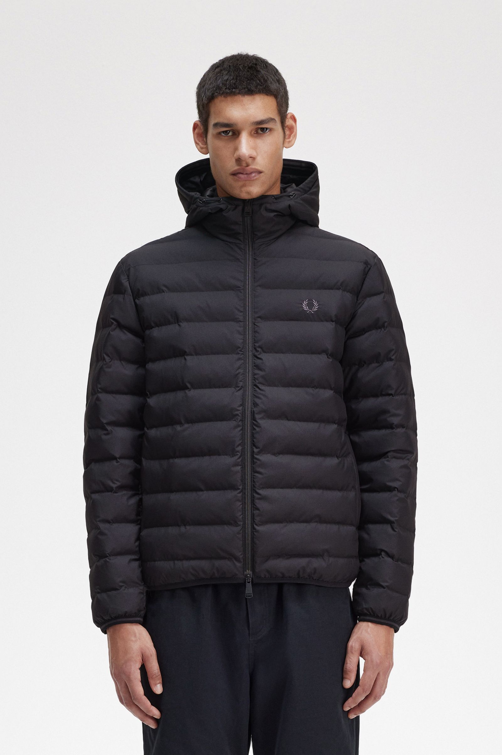 Hooded Insulated Jacket Black