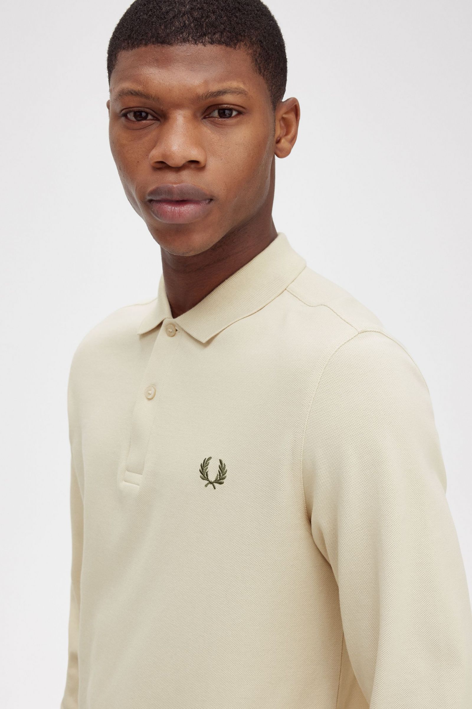 The Fred Perry ShirtM6006 Oatmeal / Field Green