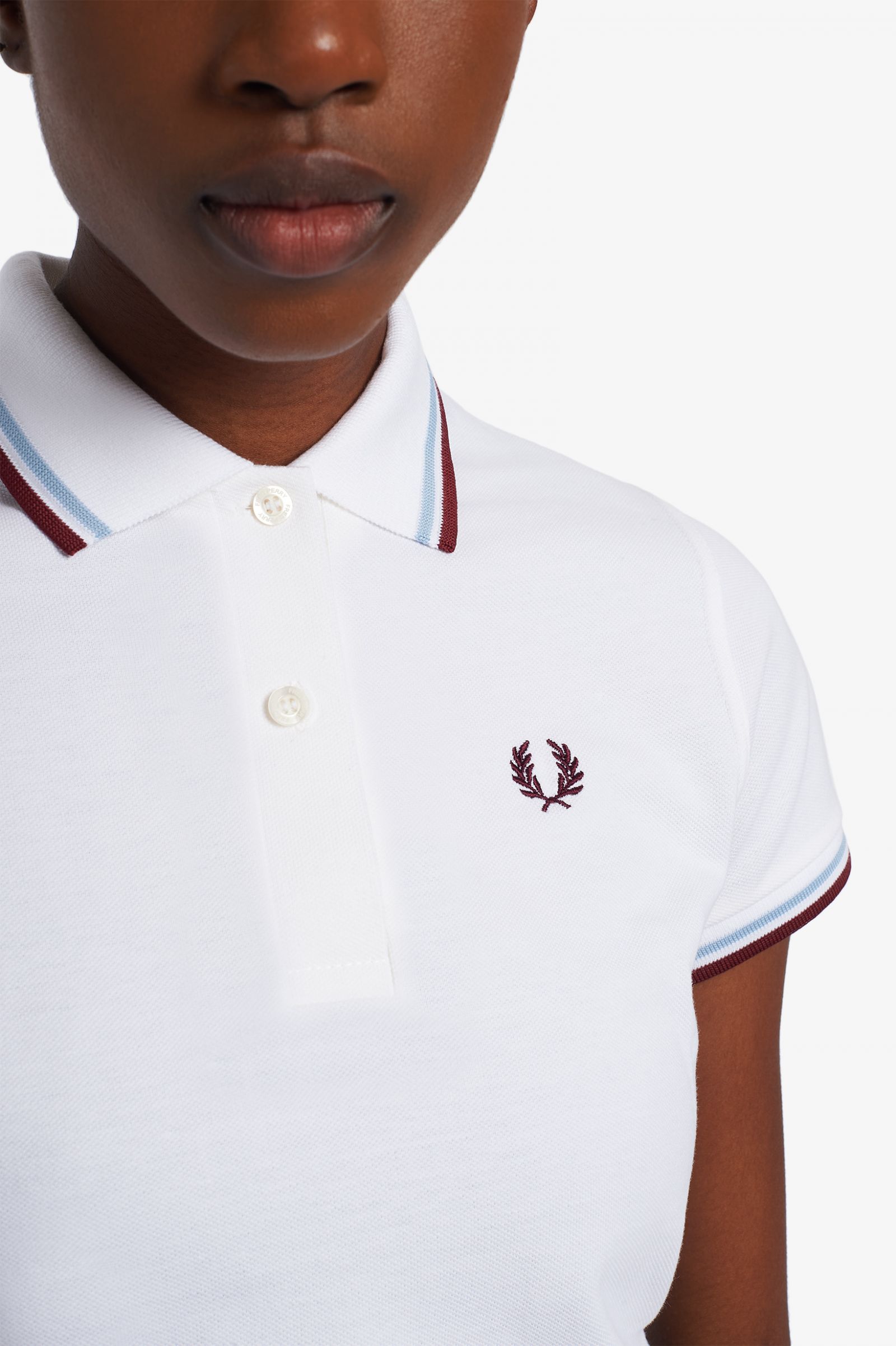 The Fred Perry ShirtG12 White / Ice / Maroon
