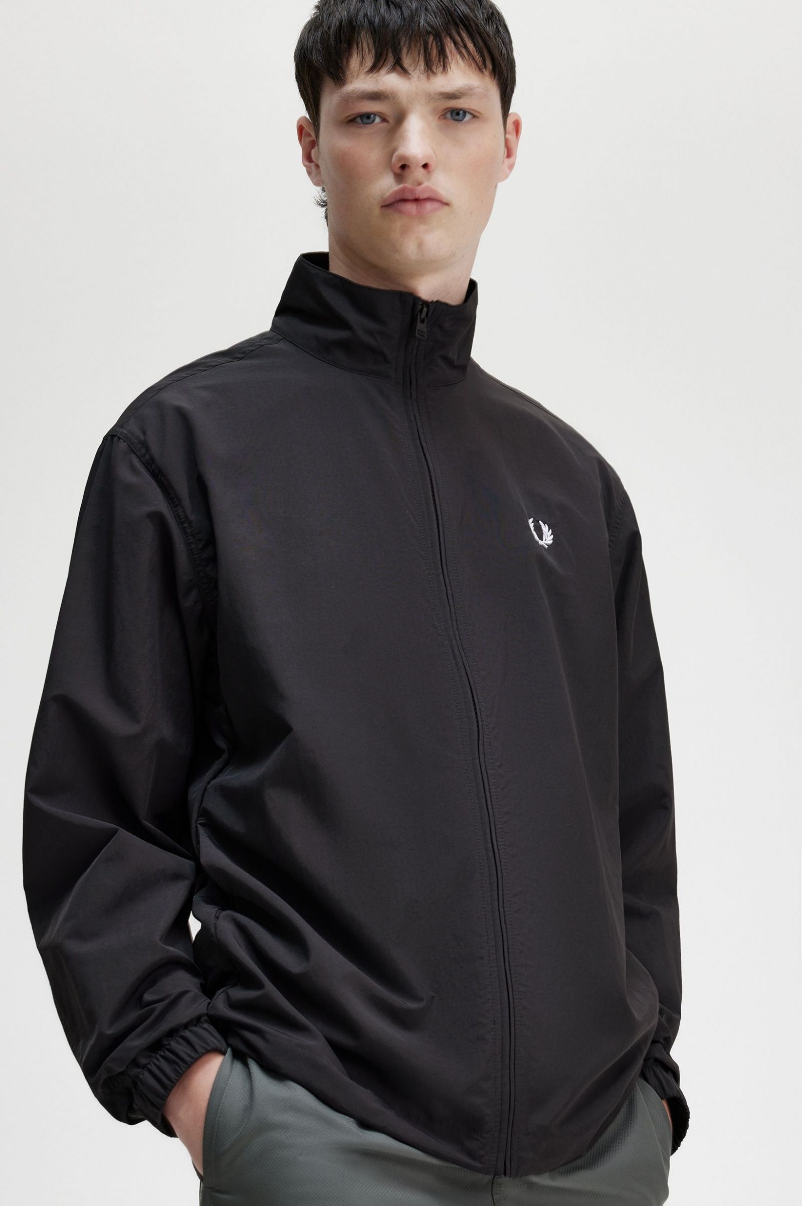 Woven Track Jacket Black