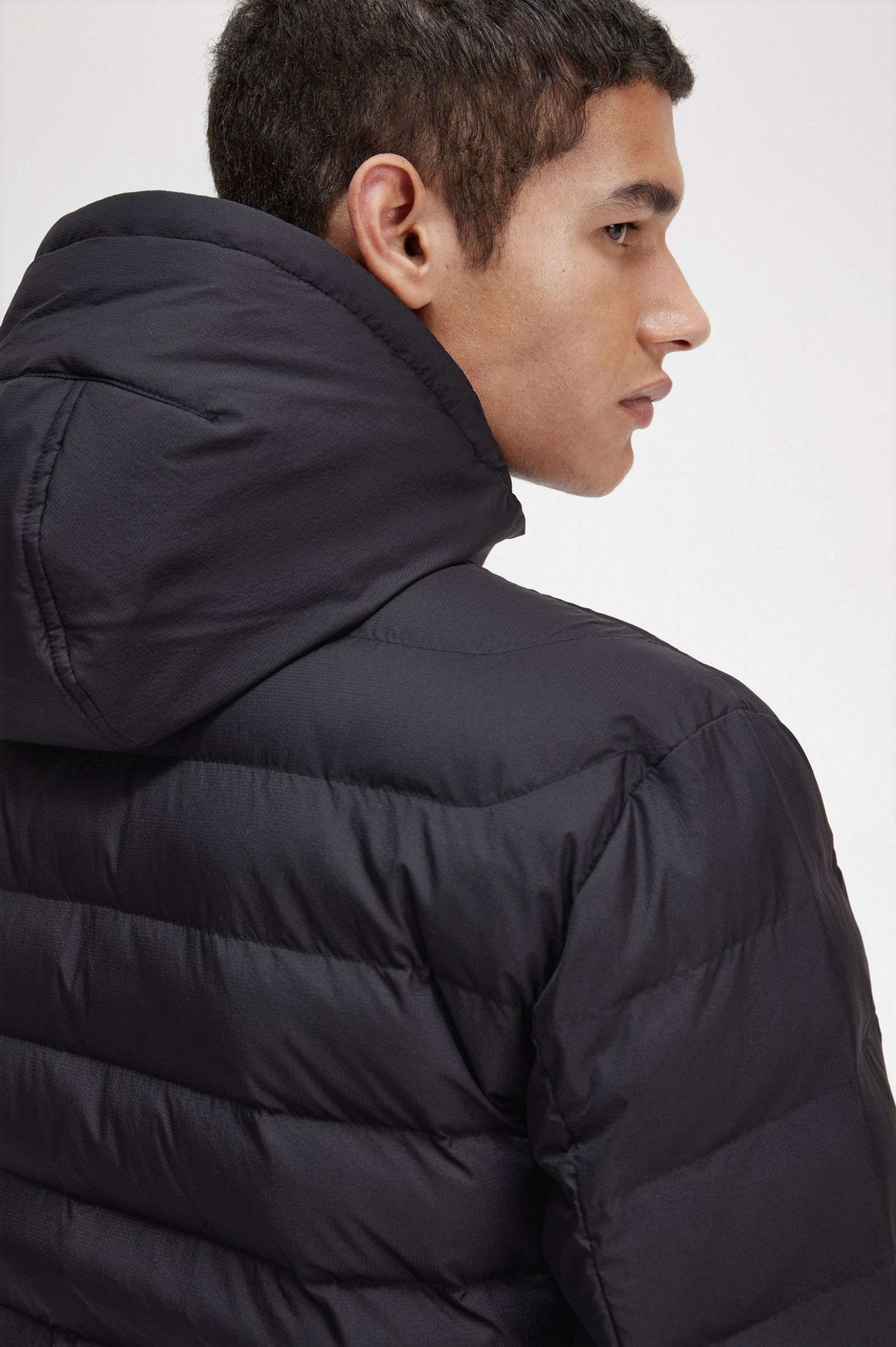 Hooded Insulated Jacket Black