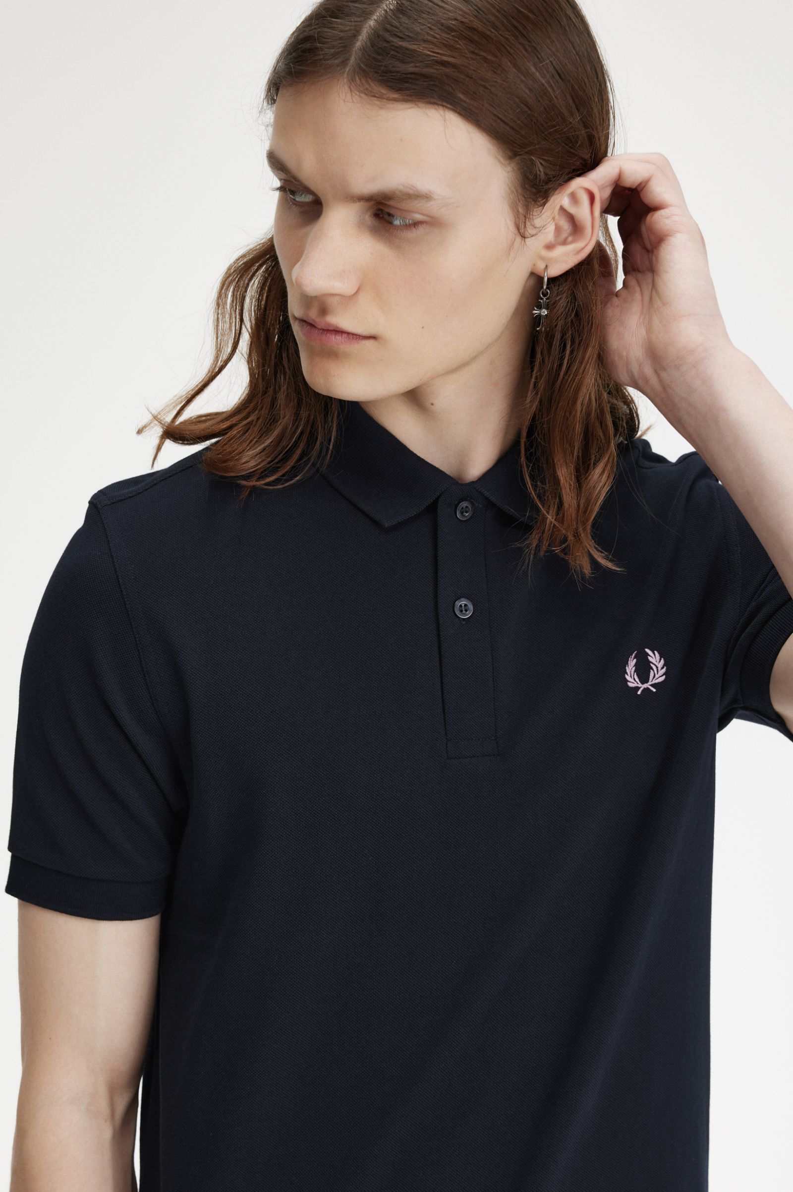 The Fred Perry ShirtM6000 Navy / Dark Pink