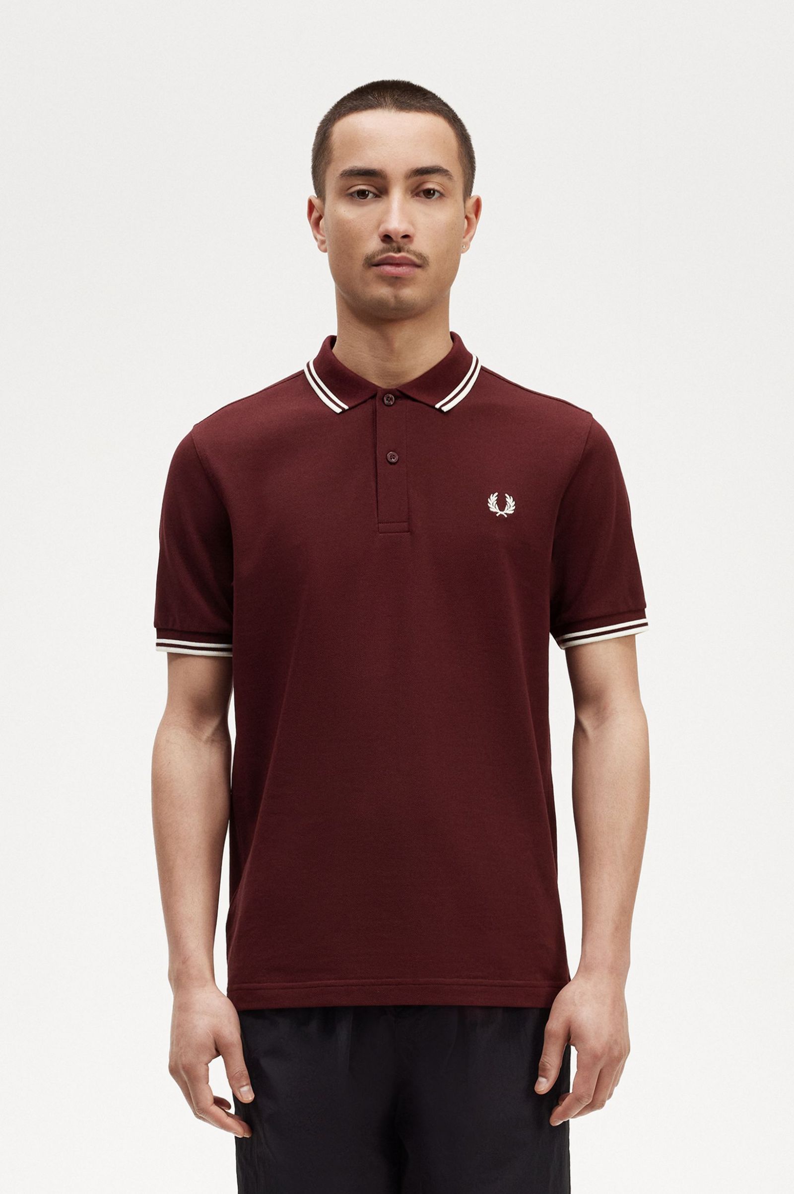 The Fred Perry ShirtM3600 Oxblood / Ecru / Ecru