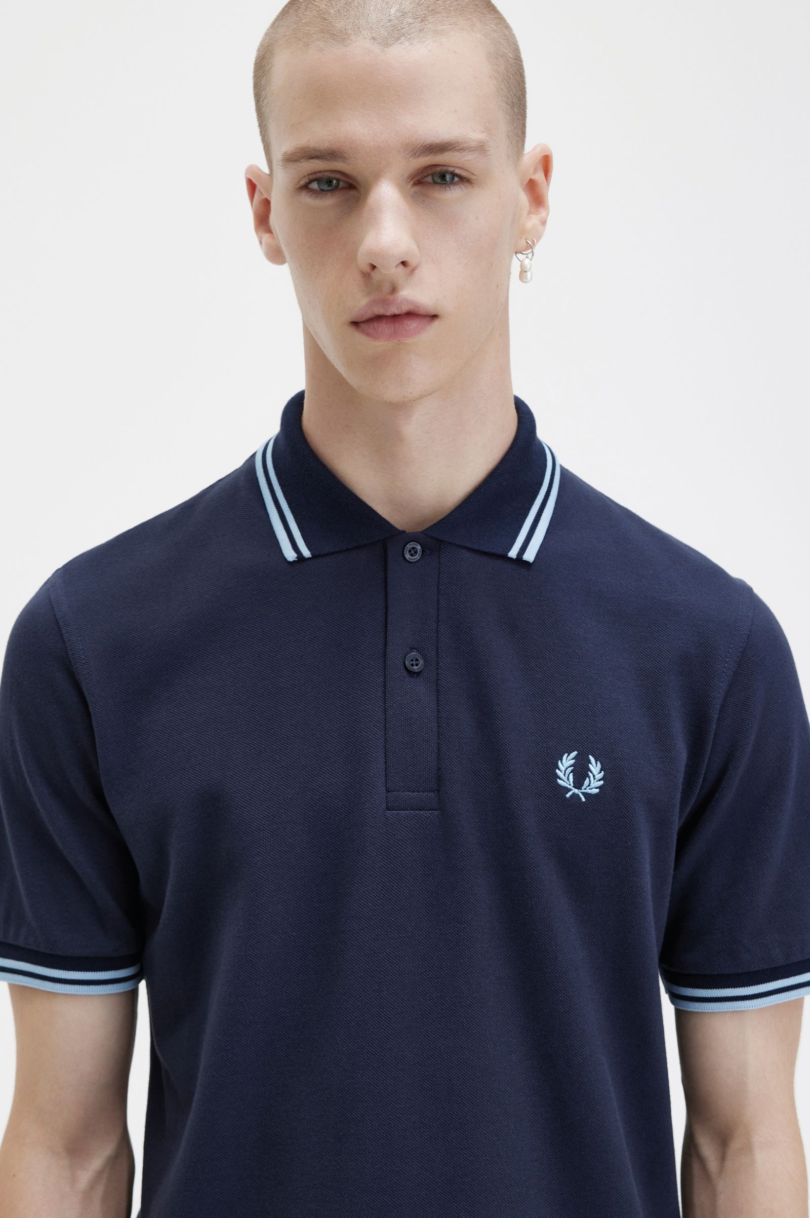The Fred Perry ShirtM12 Navy / Ice / Ice