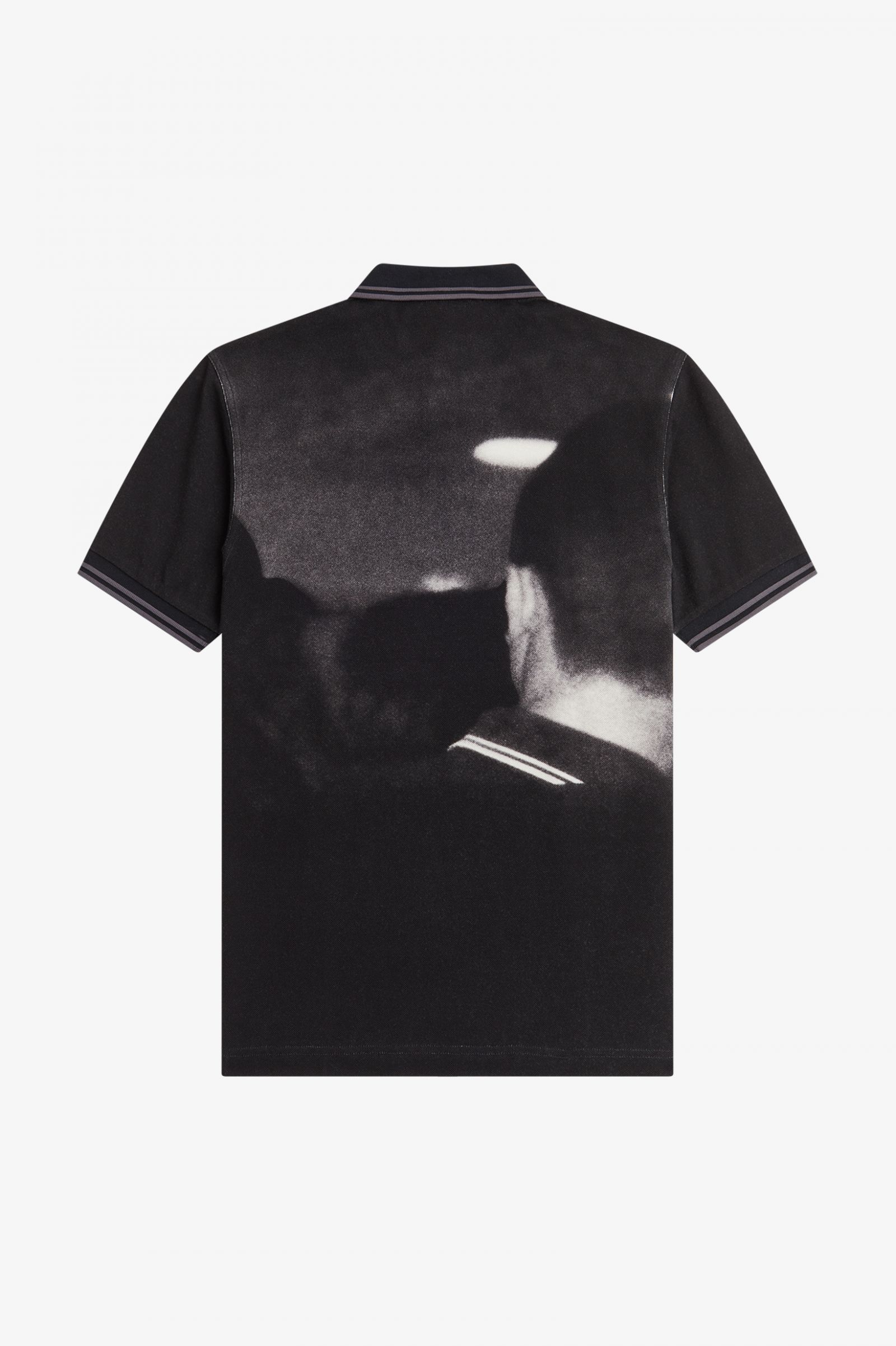 Rave Graphic Fred Perry Shirt Black