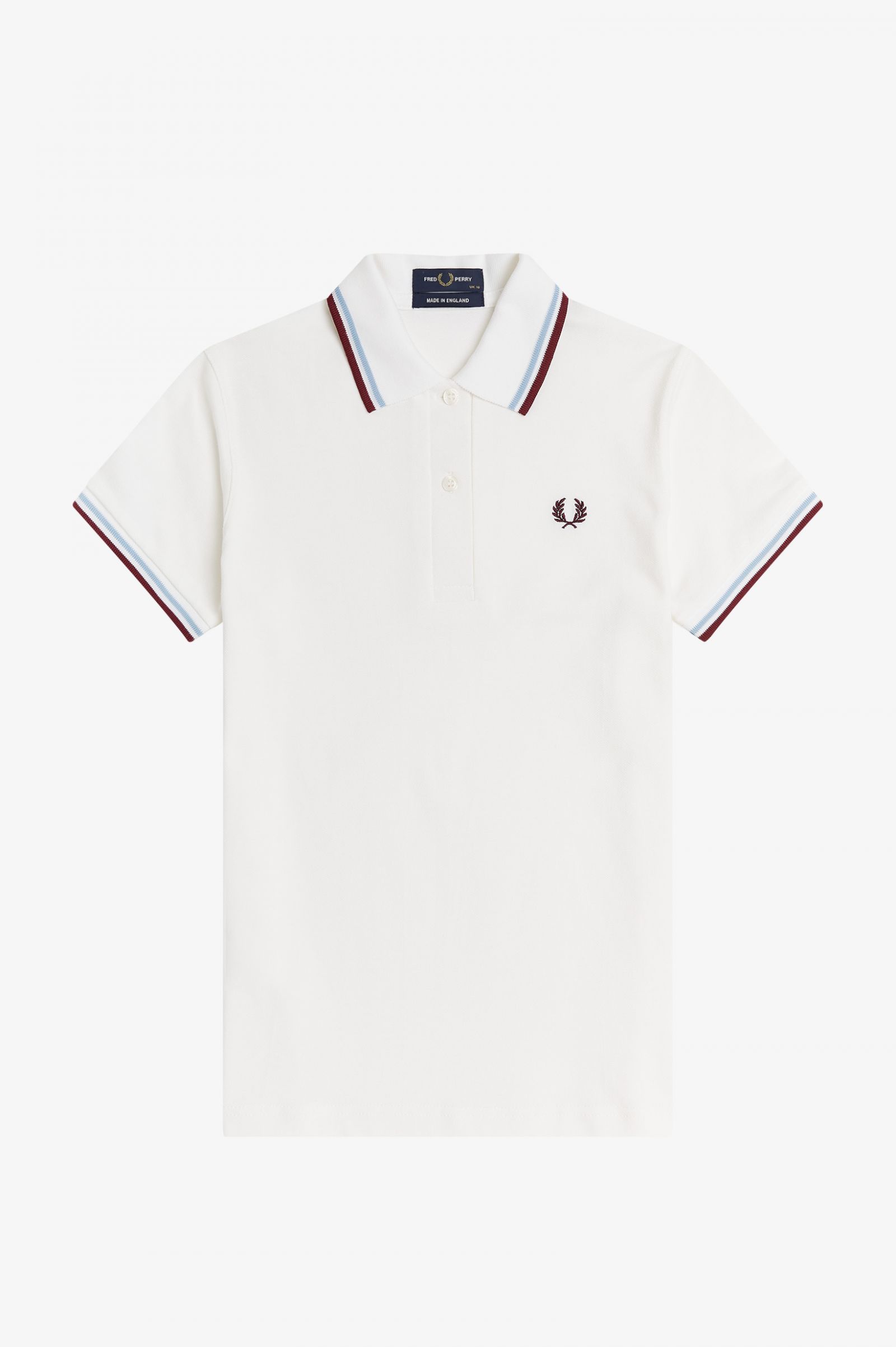 The Fred Perry ShirtG12 White / Ice / Maroon