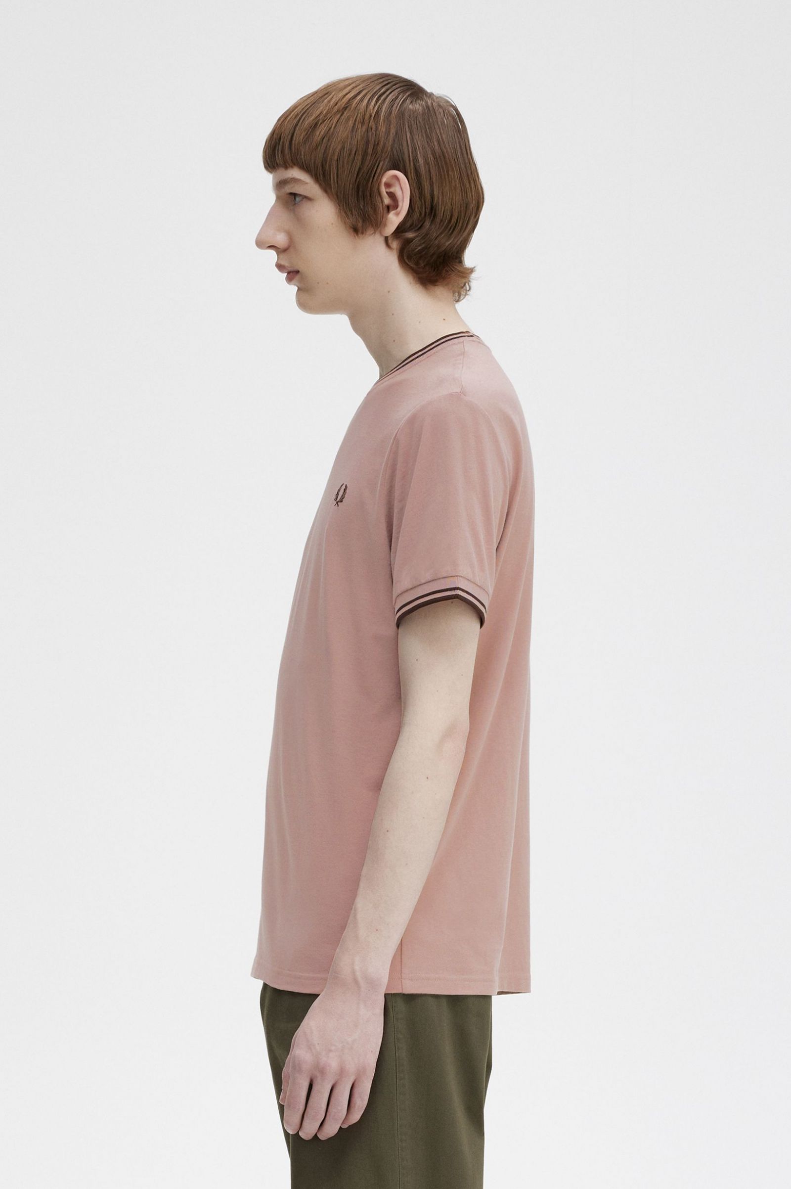 Twin Tipped T-Shirt Dark Pink / Whisky Brown