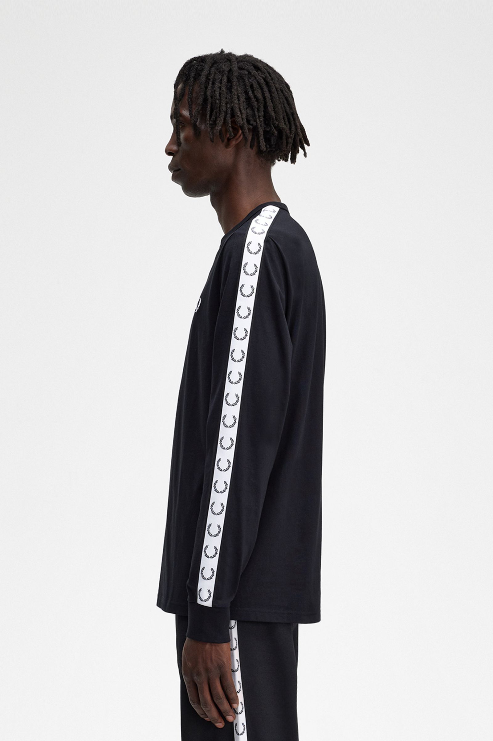 Taped Long Sleeve T-Shirt Black