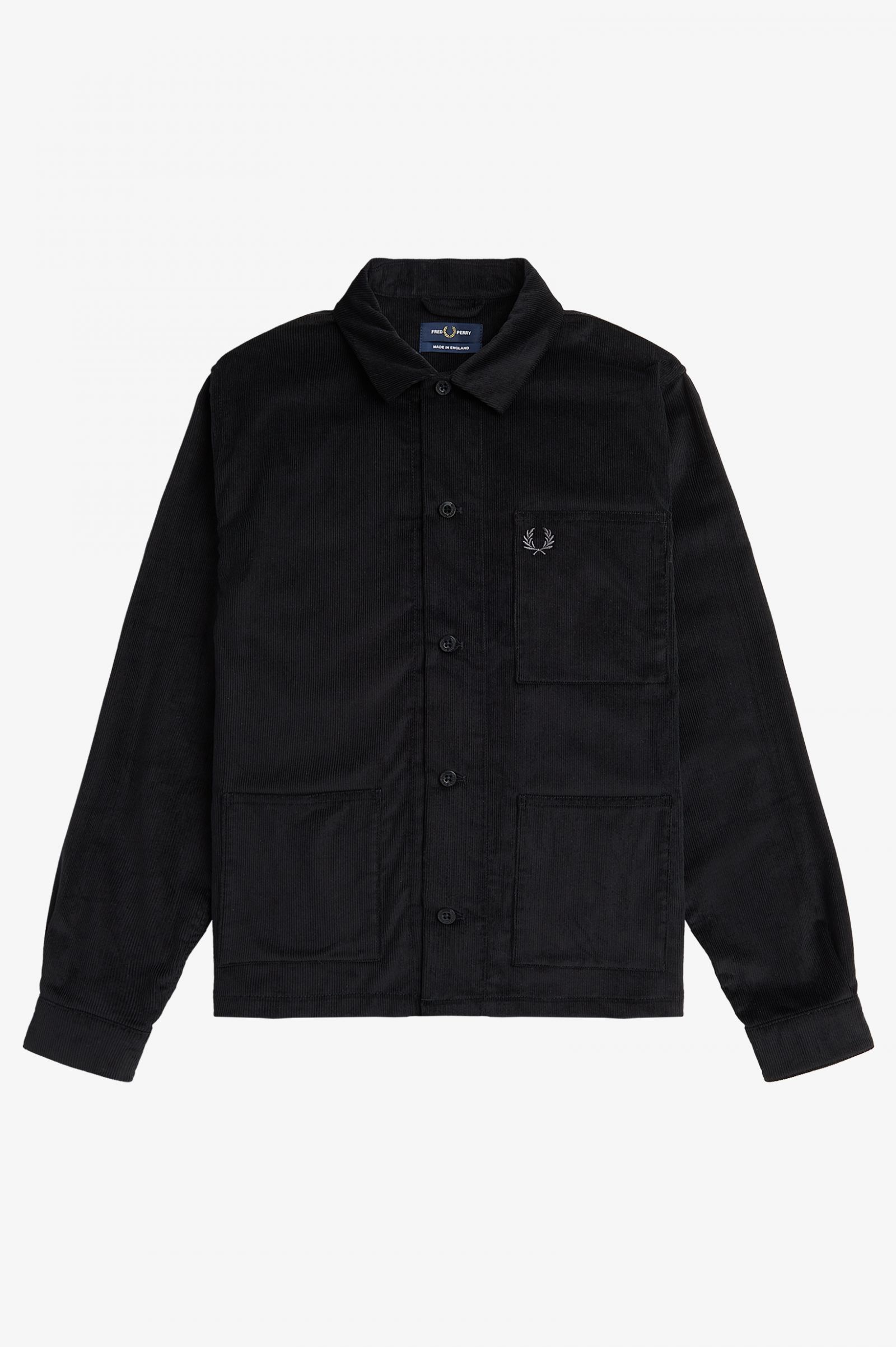 Made In EnglandNeedlecord Overshirt Black