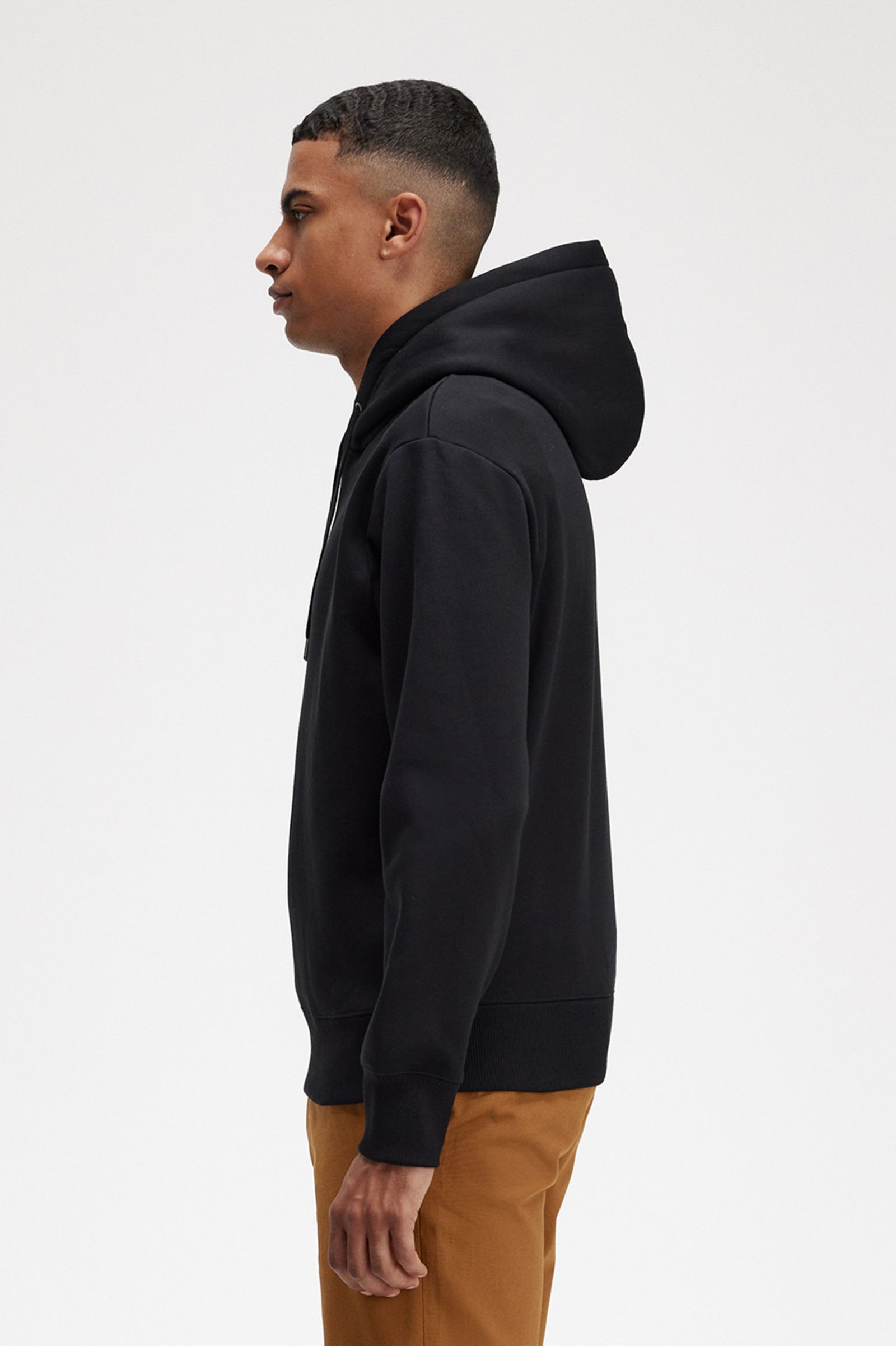 Embroidered Hooded Sweatshirt Black