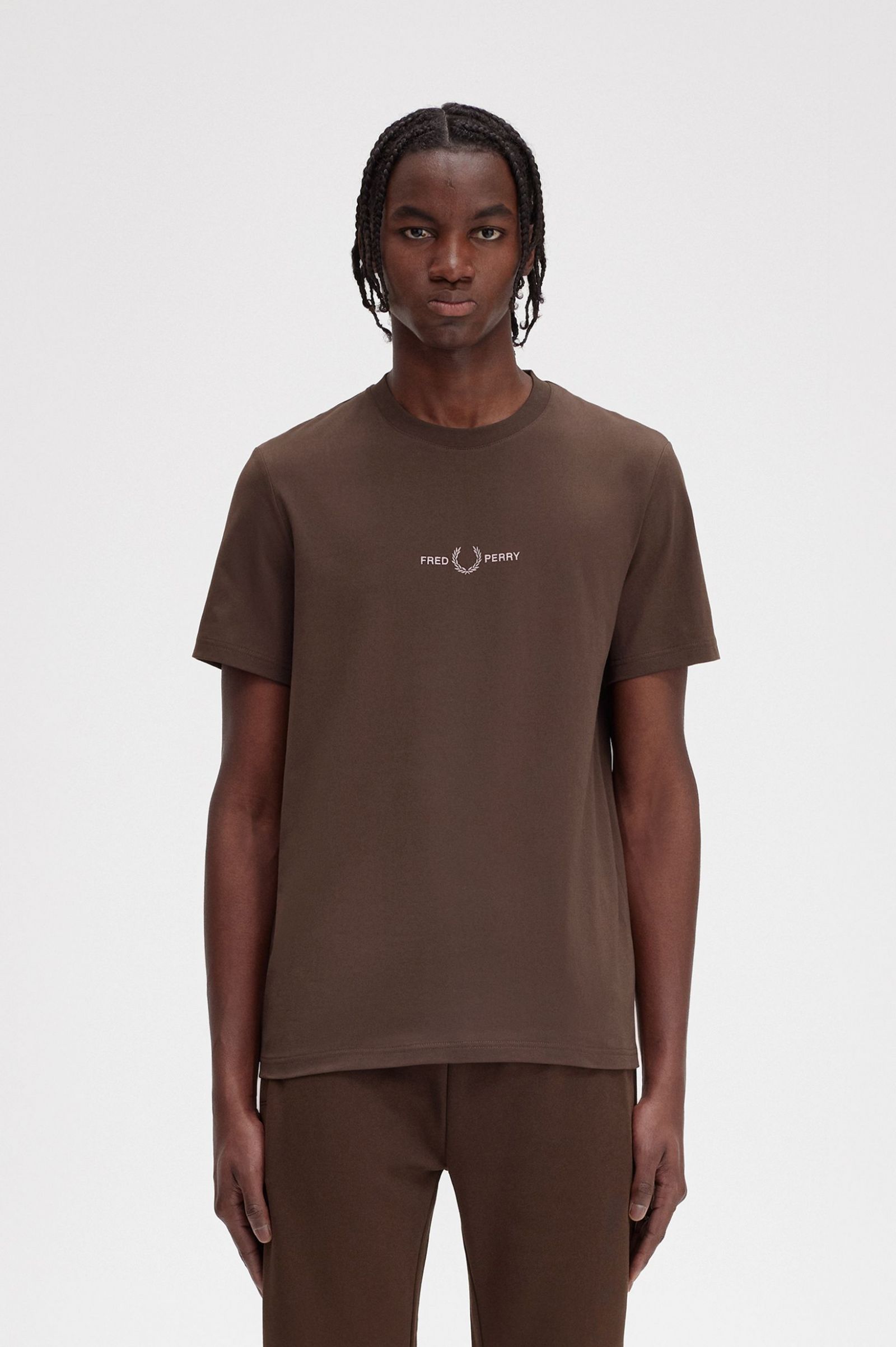 Embroidered T-Shirt Burnt Tobacco