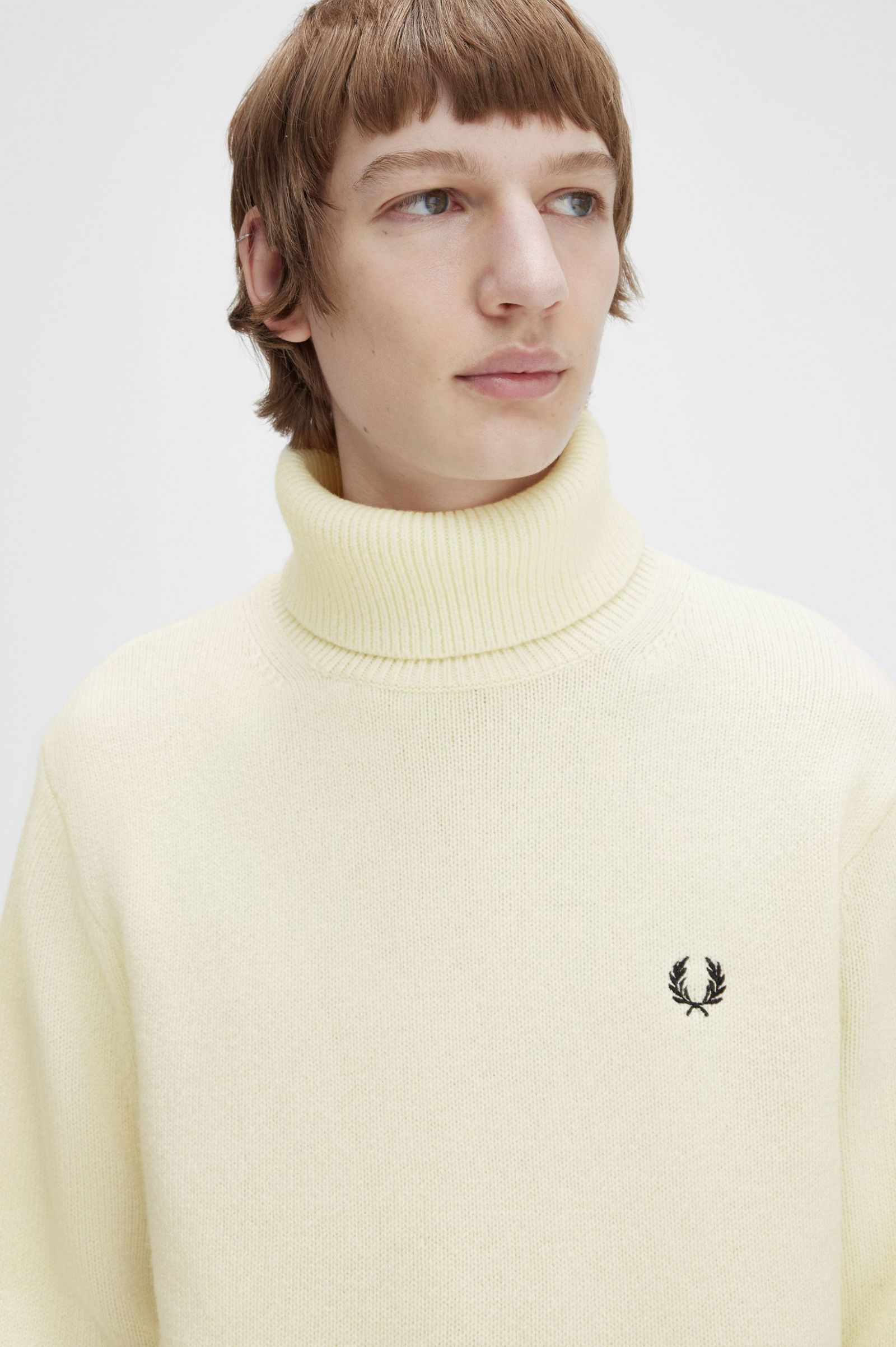 Knitted Roll Neck Jumper Ecru