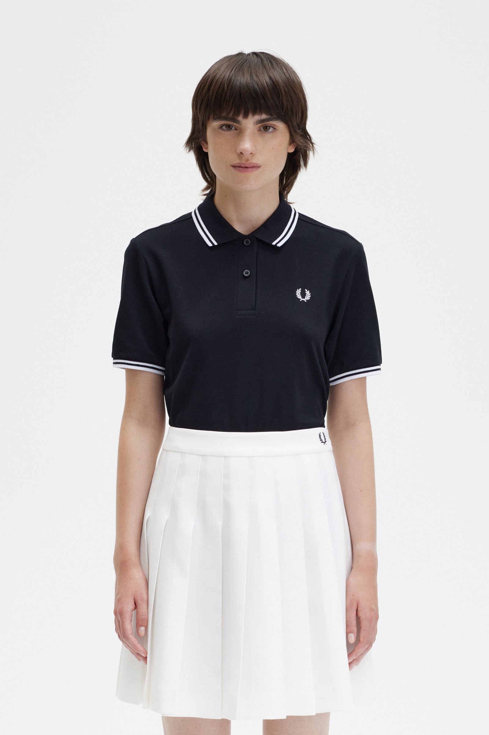 The Fred Perry ShirtG3600 Black / White / White