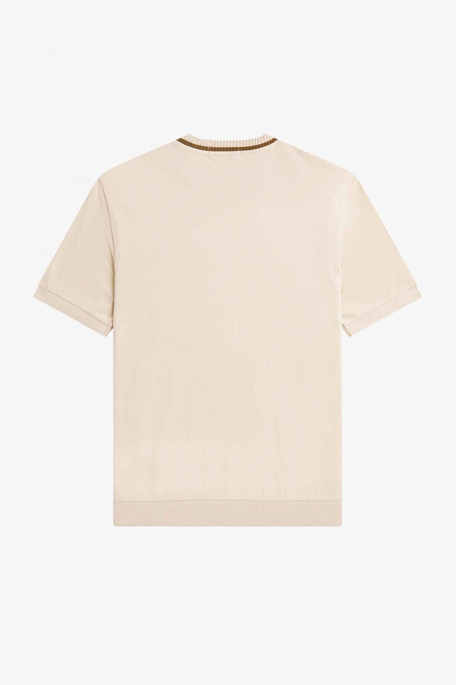 Crew Neck Piqué T-Shirt Oatmeal