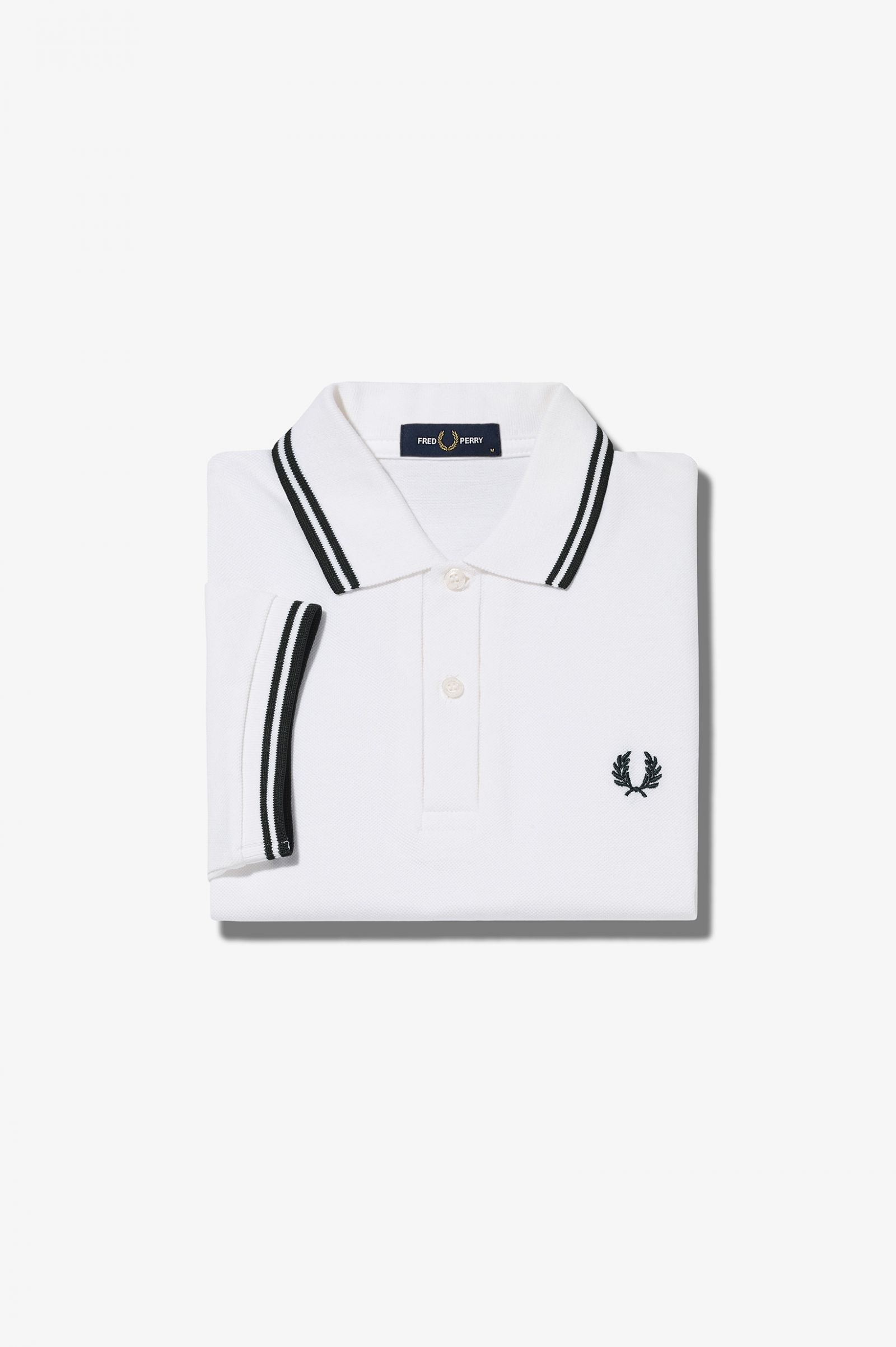 The Fred Perry ShirtG3600 White / Black / Black