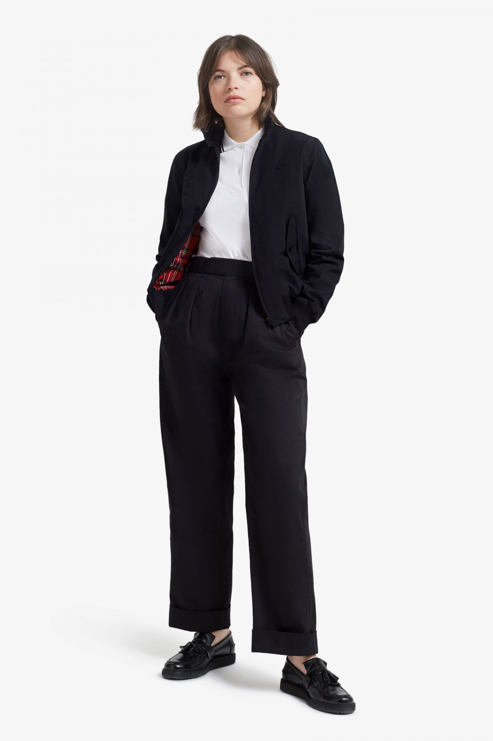 Made In EnglandHarrington Jacket Black / Champagne / Champagne