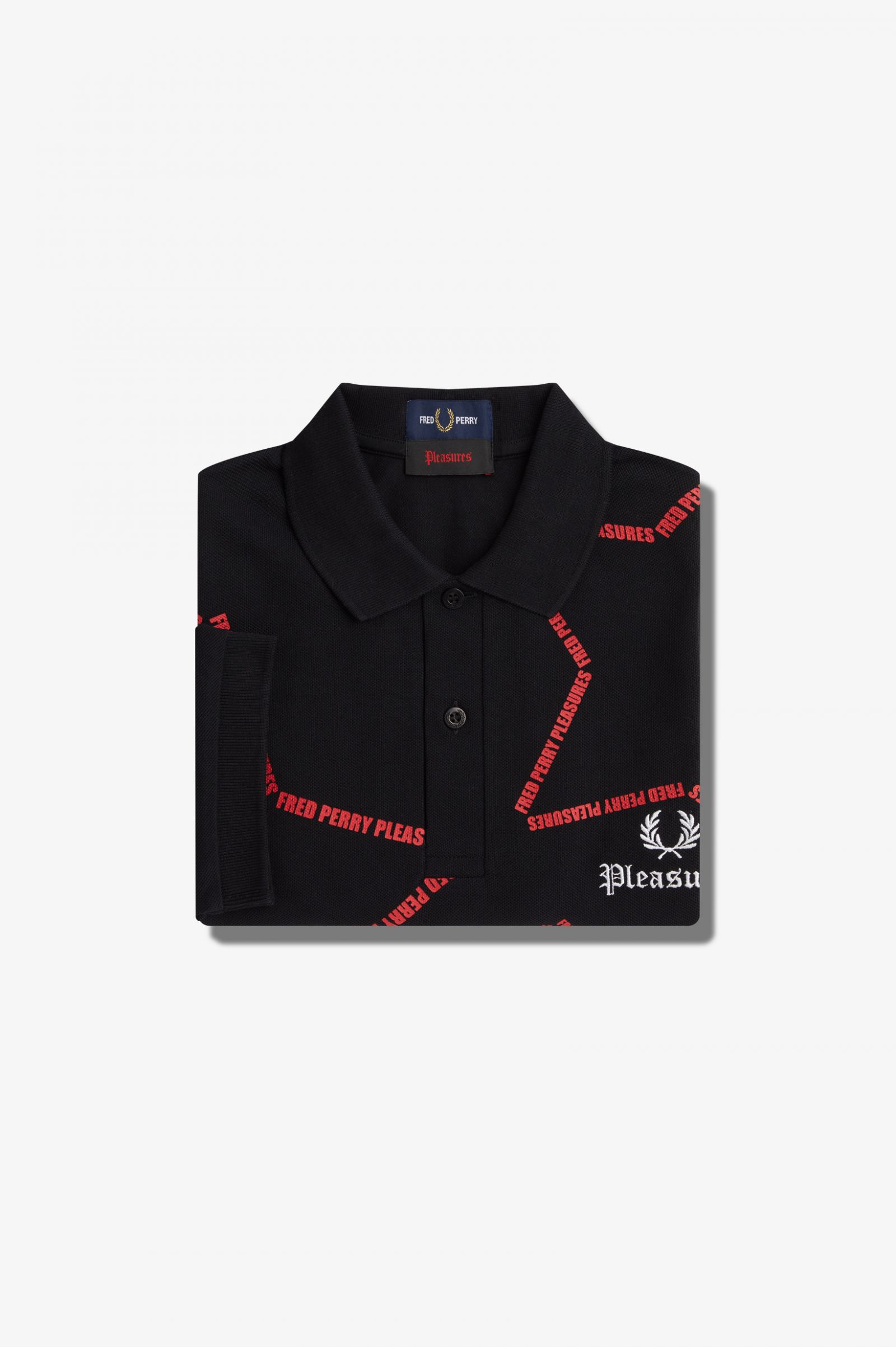 PleasuresStar Fred Perry Shirt Black