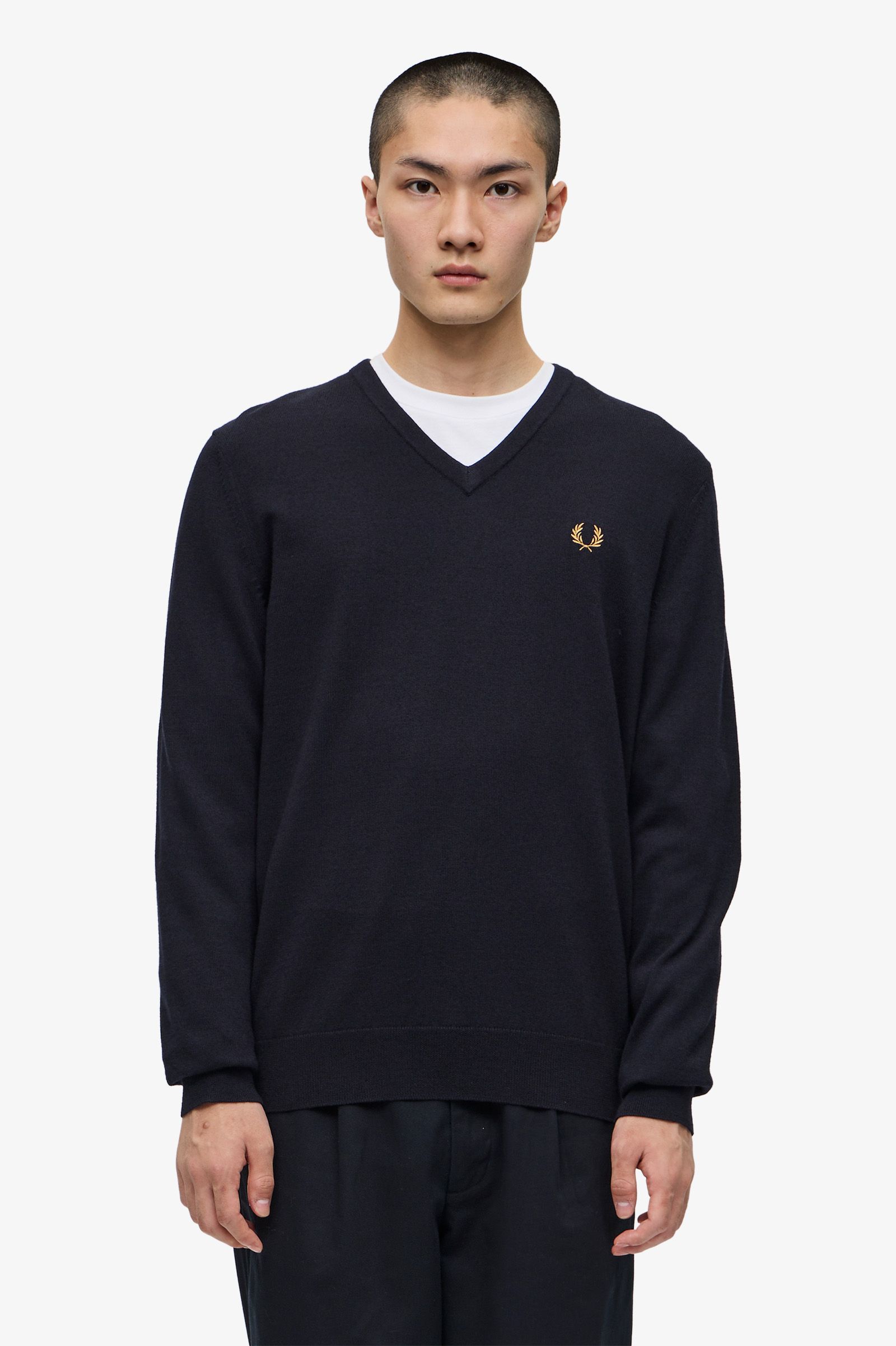 Classic V-Neck Jumper Navy