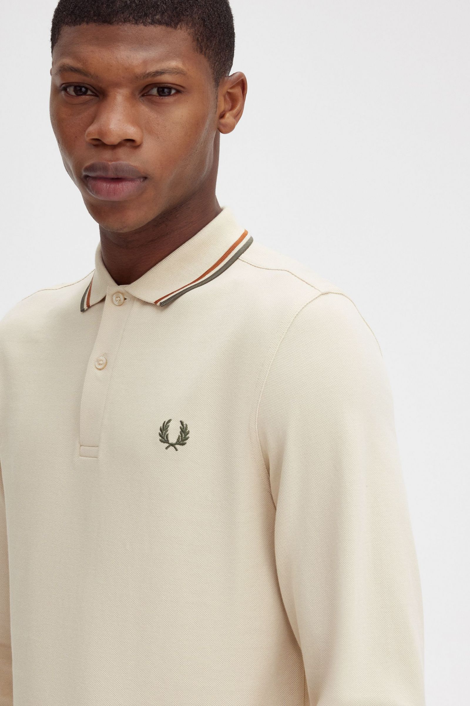 The Fred Perry ShirtM3636 Oatmeal / Nut Flake / Field Green
