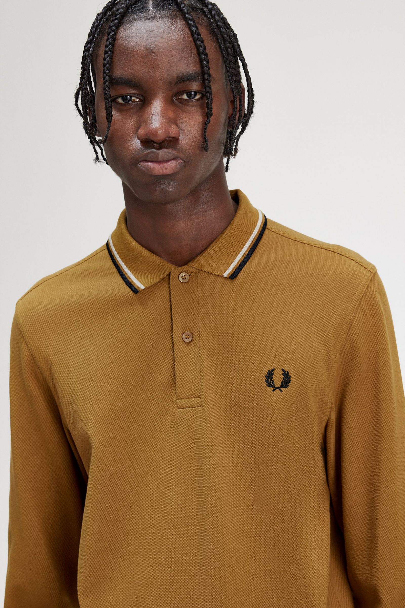 The Fred Perry ShirtM3636 Dark Caramel / Oatmeal / Black