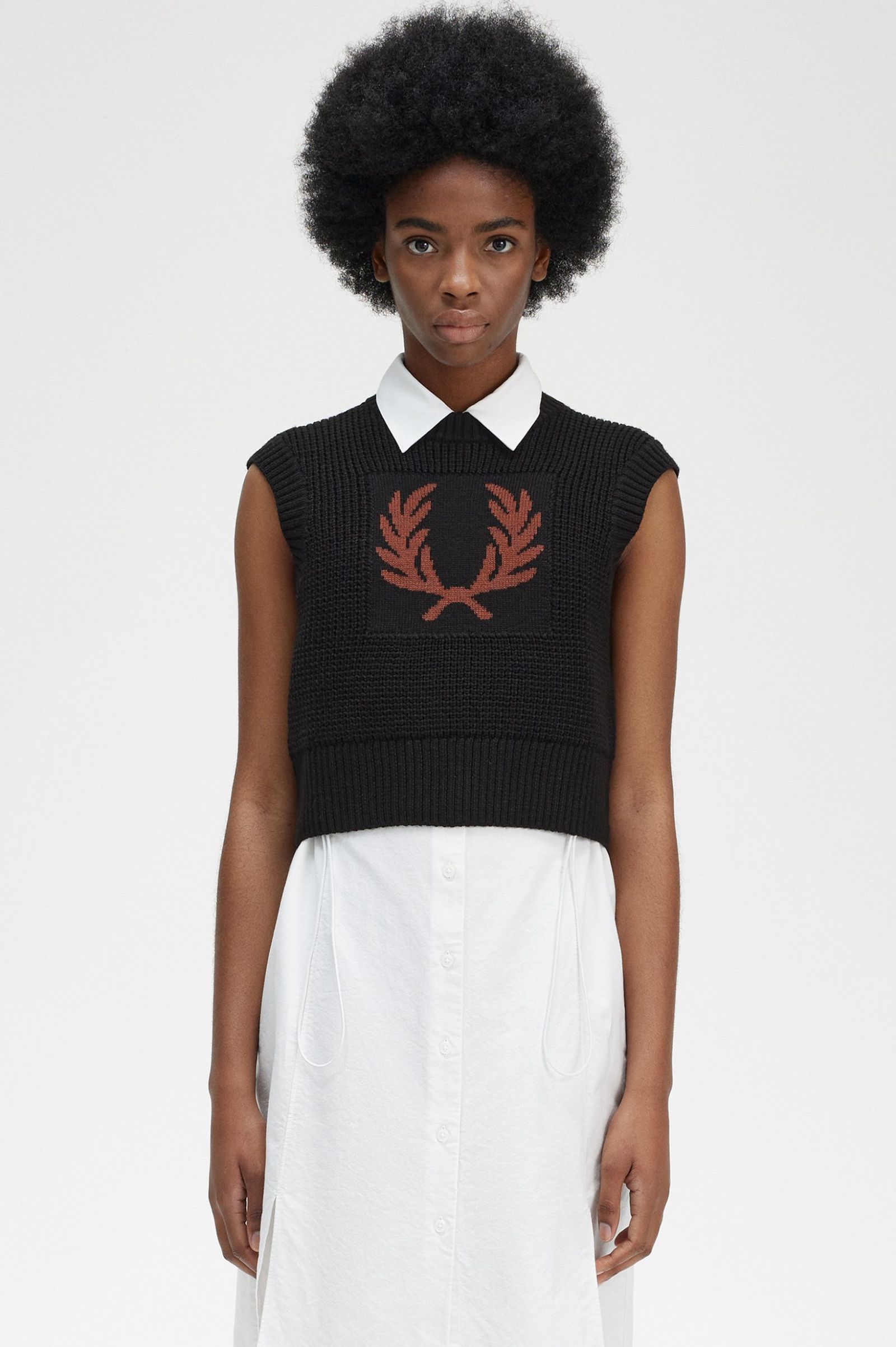 Laurel Wreath Knitted Tank Black