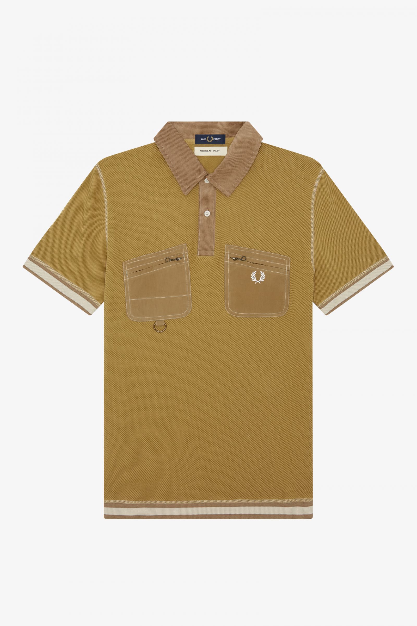 Nicholas DaleyTwo Pocket Polo Shirt Washed Navy