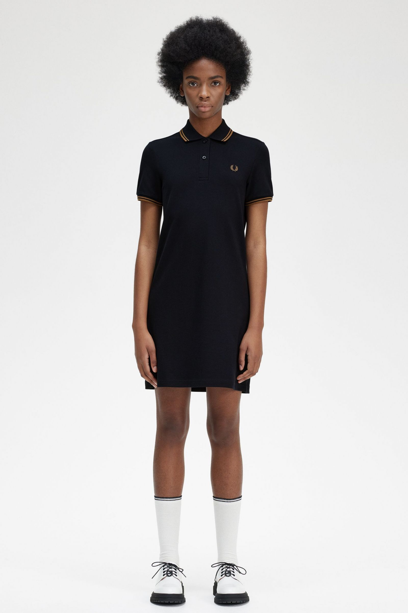 Twin Tipped Fred Perry Shirt Dress Navy