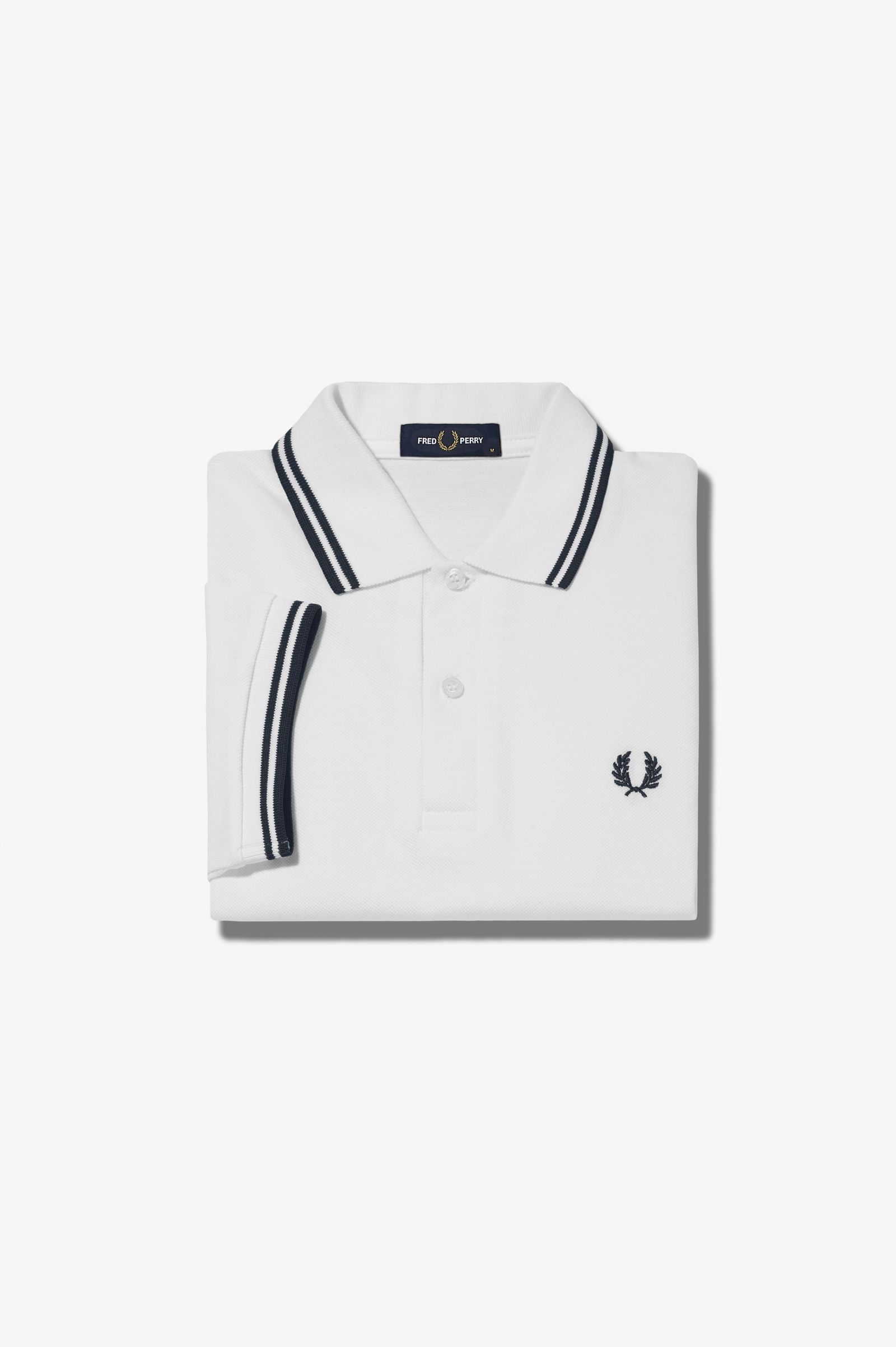 The Fred Perry ShirtM3600 White / Black / Black
