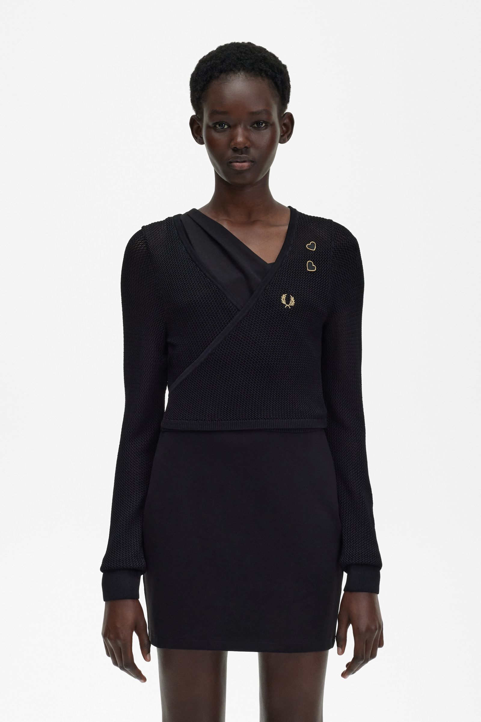 Amy Winehouse FoundationOpen-Knit Wrap Cardigan Black