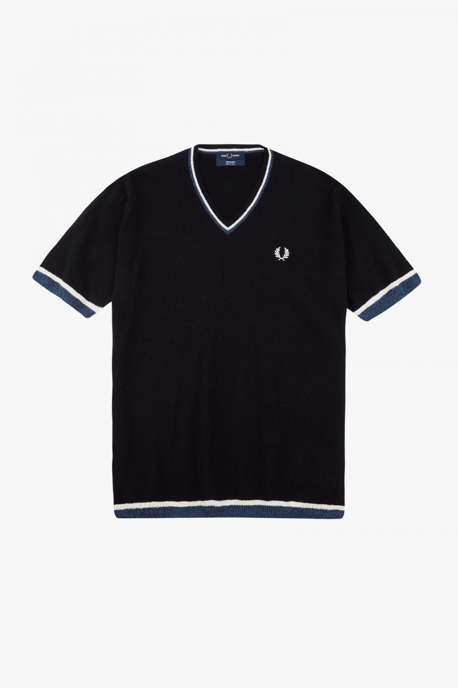 ReissuesTowelling V-Neck Jumper Ecru