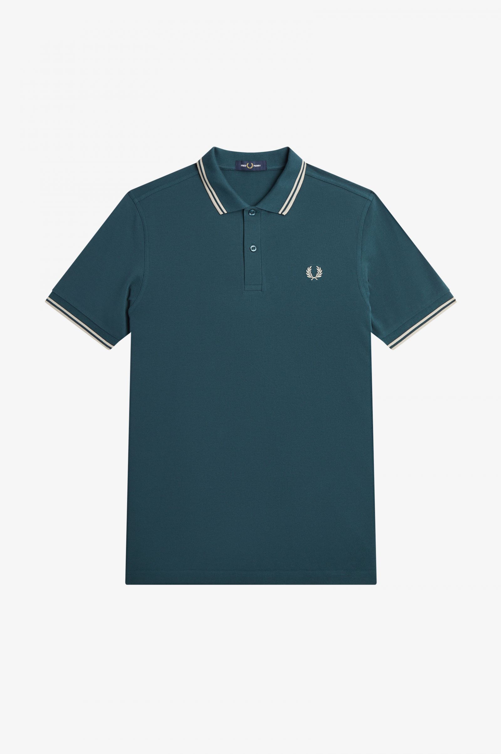 The Fred Perry ShirtM3600 Petrol Blue / Light Oyster / Light Oyster