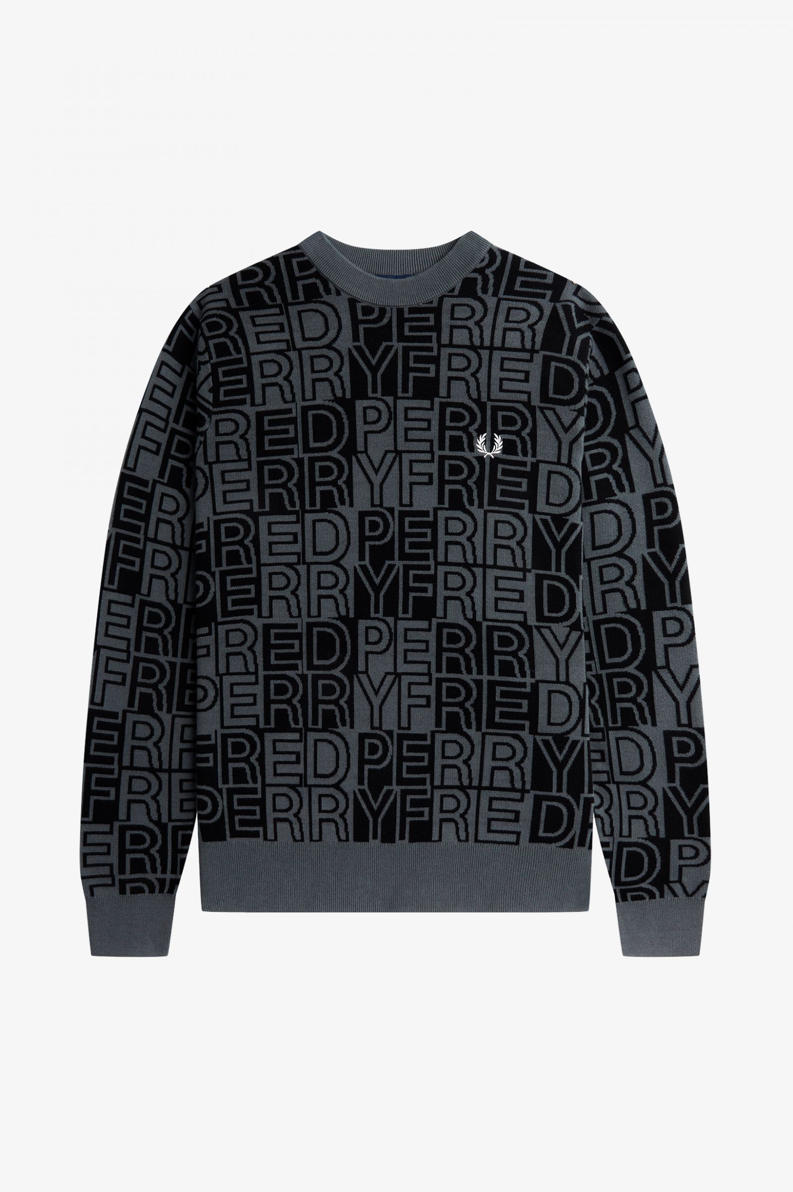 Block Graphic Jumper Gunmetal