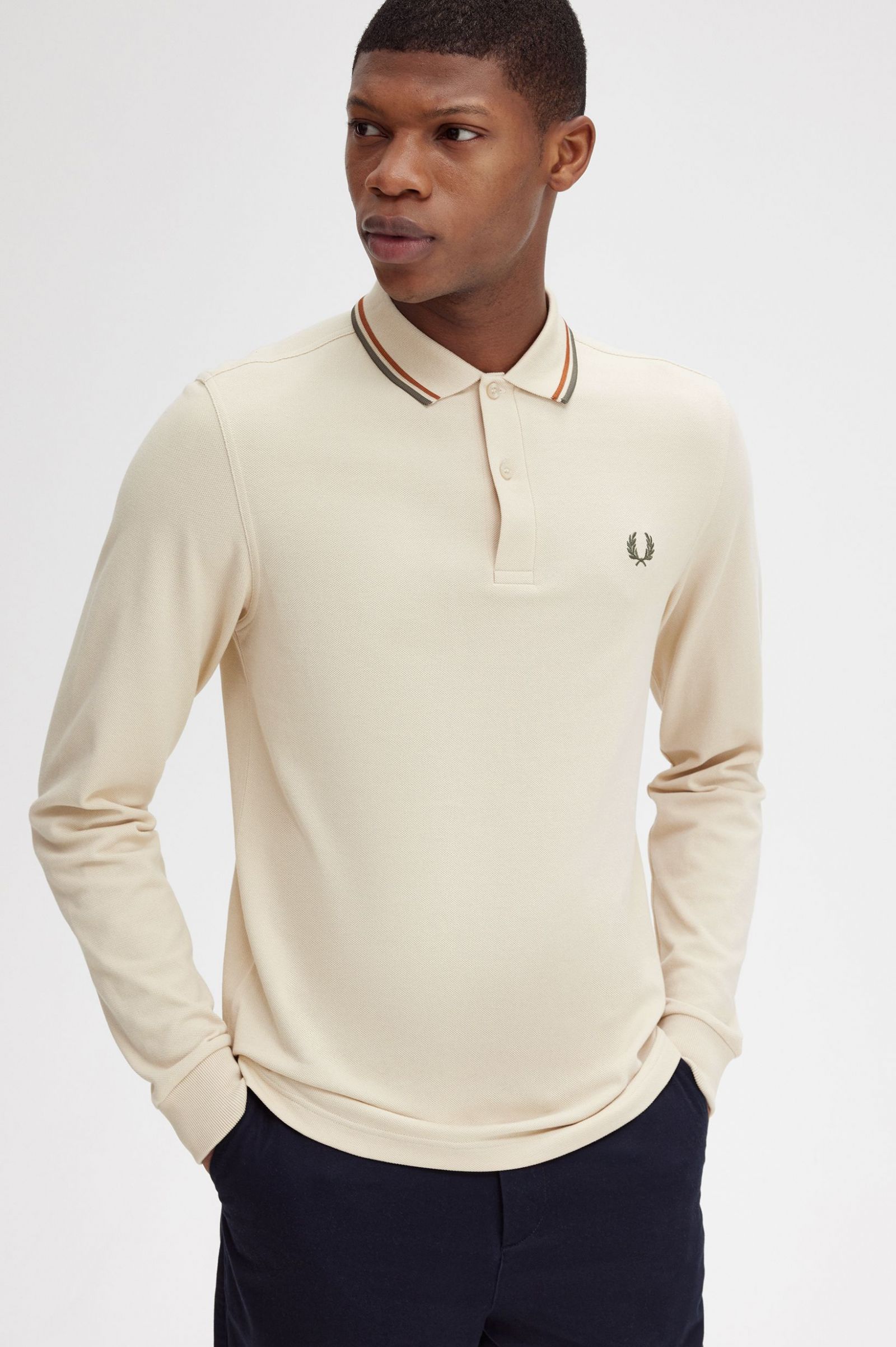 The Fred Perry ShirtM3636 Oatmeal / Nut Flake / Field Green