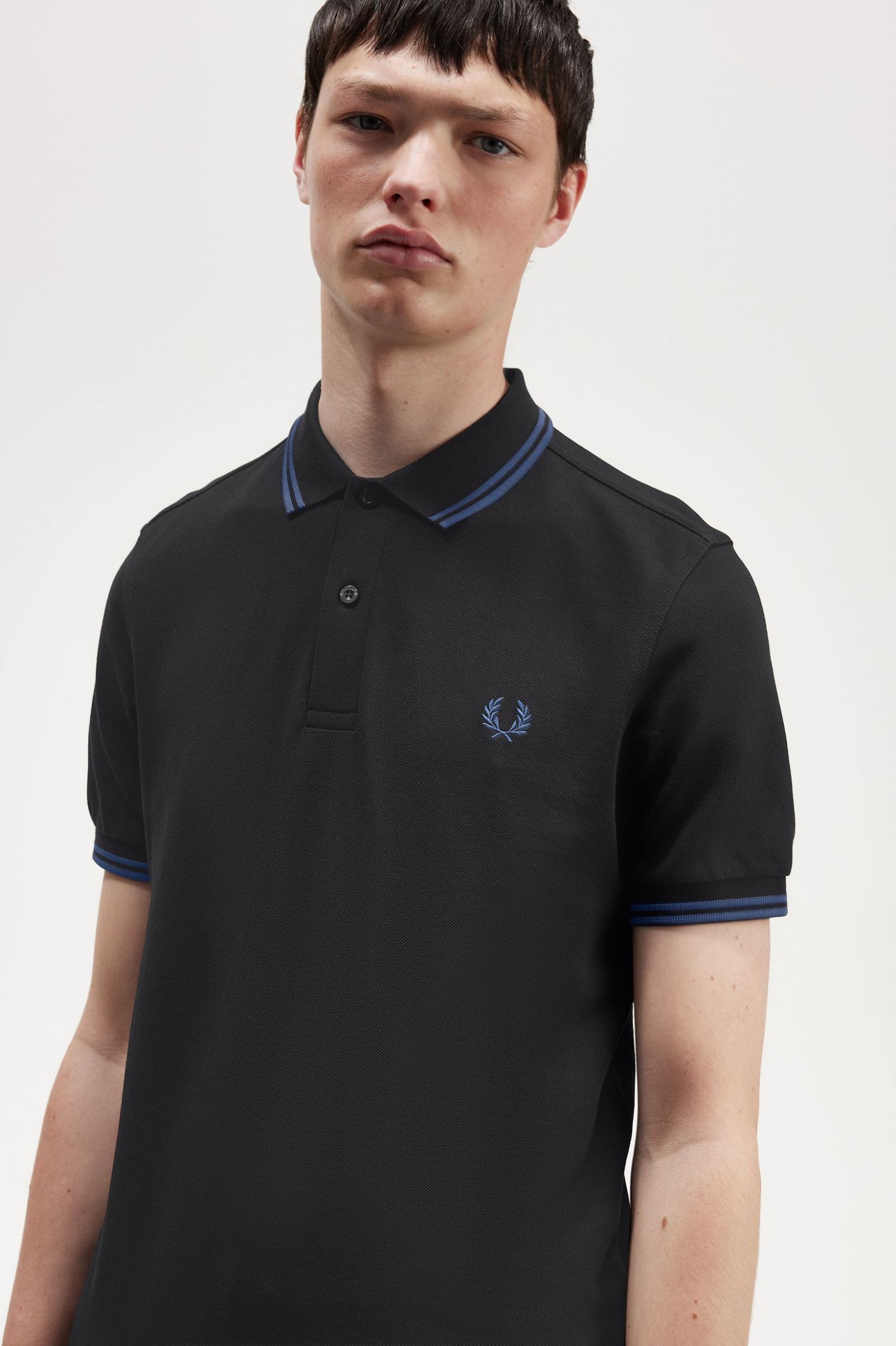 The Fred Perry ShirtM3600 Black / Midnight Blue / Midnight Blue