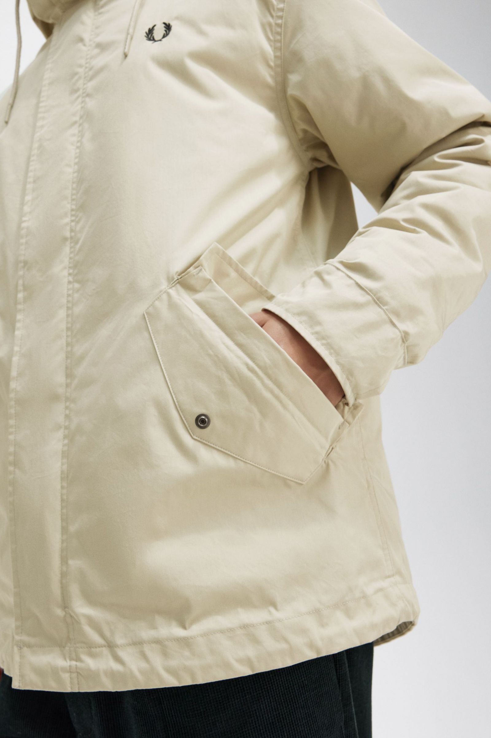 Short Padded Parka Light Oyster