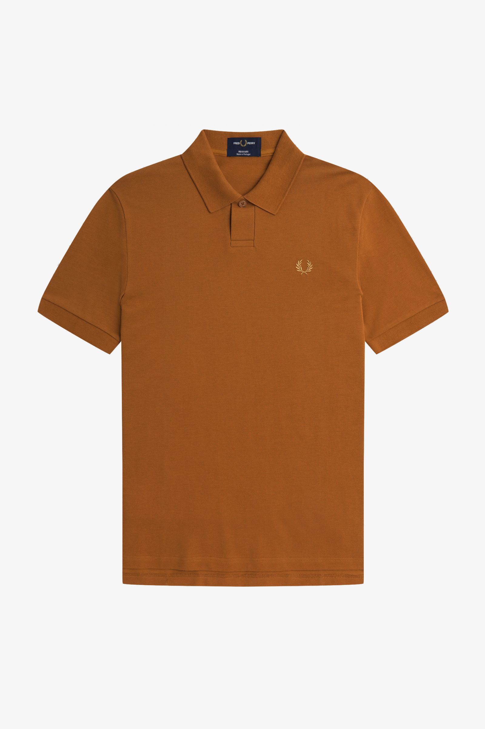 ReissuesOne Button Polo Shirt Dark Caramel