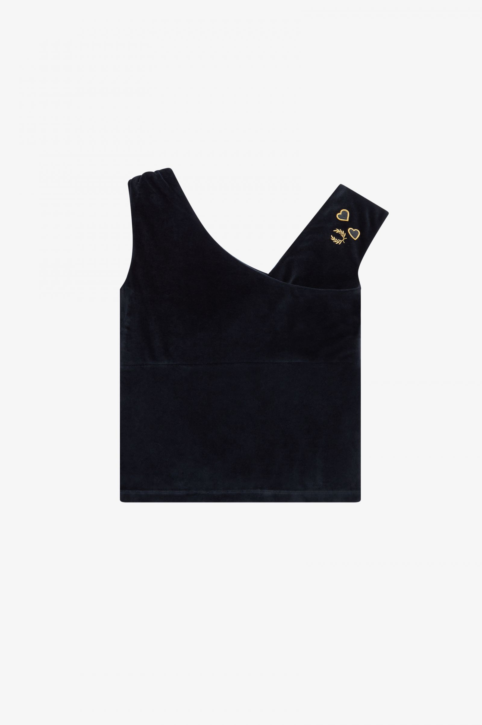 Amy Winehouse FoundationOff-The-Shoulder Velour Top Black