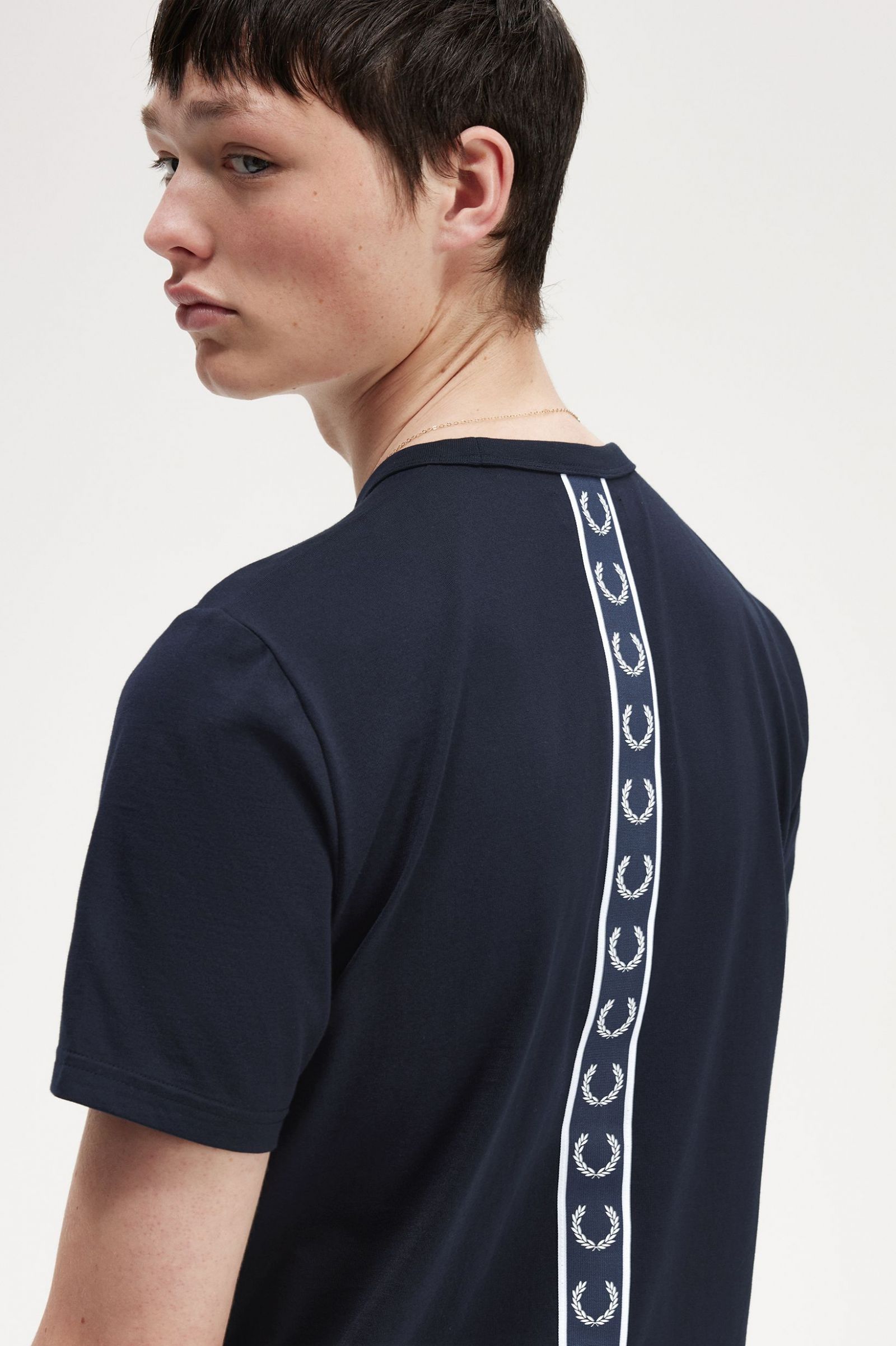 Tape Detail T-Shirt Navy