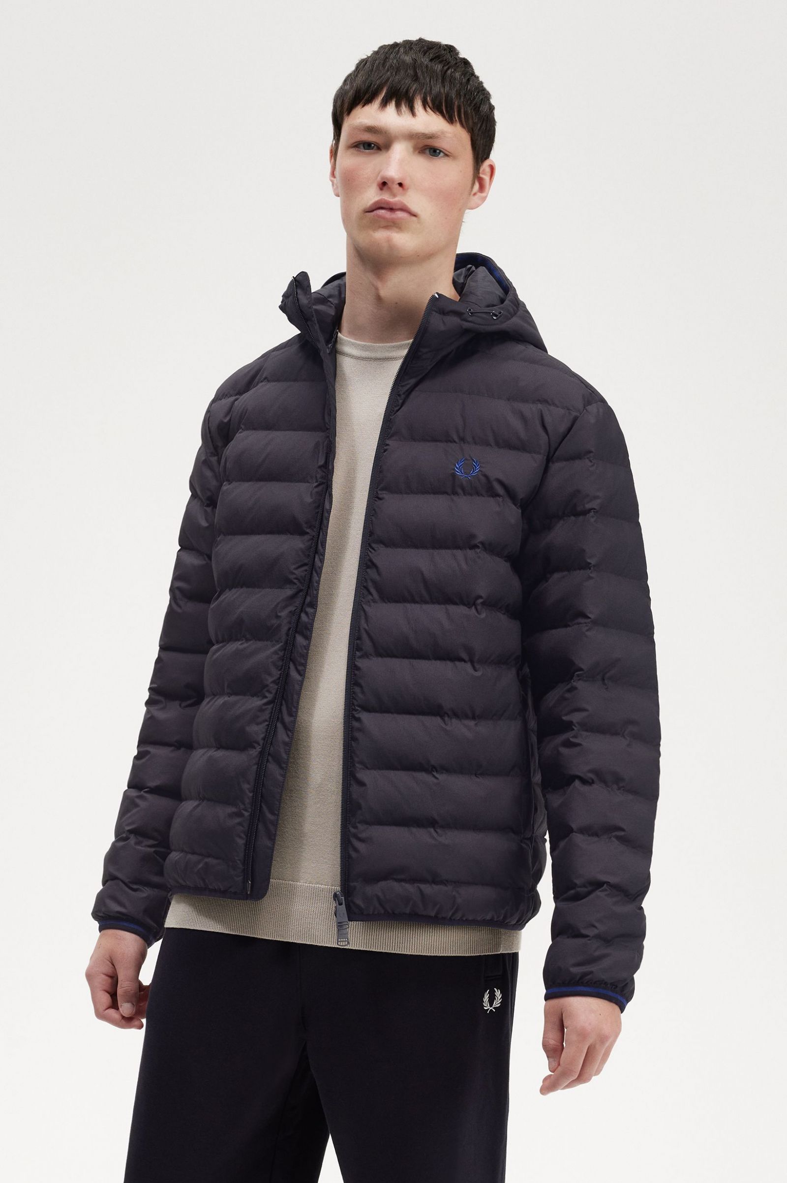 Hooded Insulated Jacket Navy