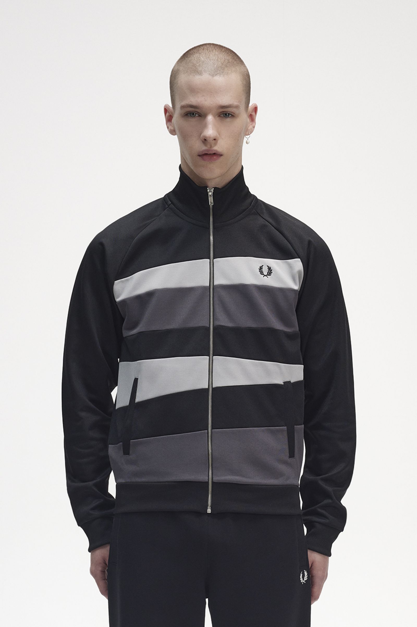 ReissuesContrast Panel Track Jacket Black