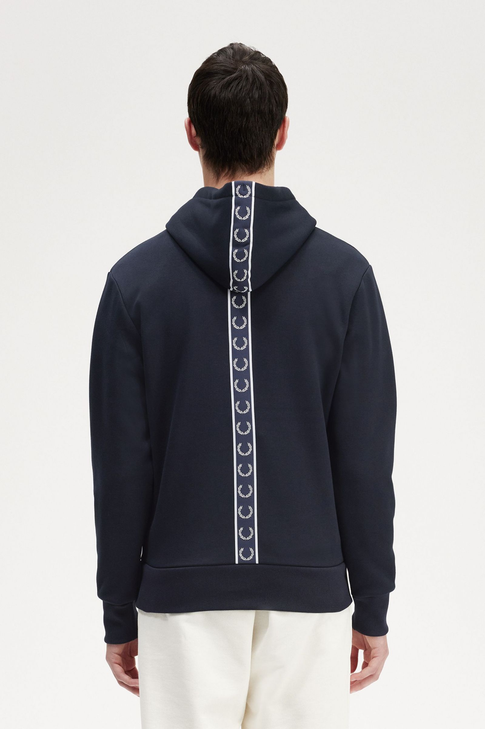 Tape Detail Hooded Sweatshirt Black