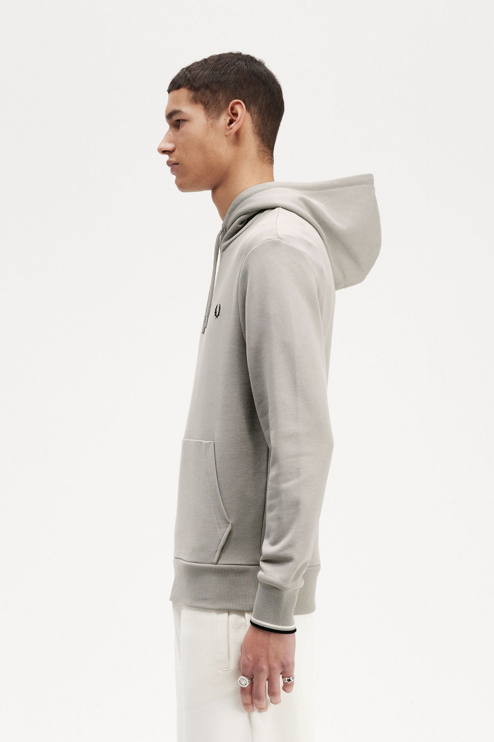 Tipped Hooded Sweatshirt Limestone