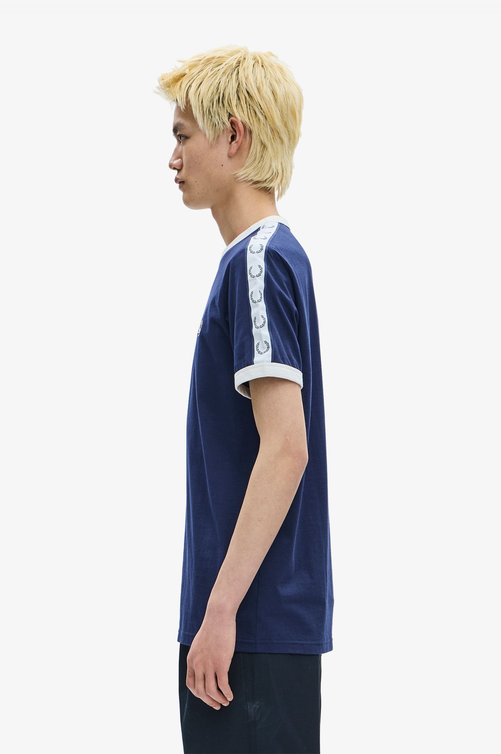 Taped Ringer T-Shirt Carbon Blue