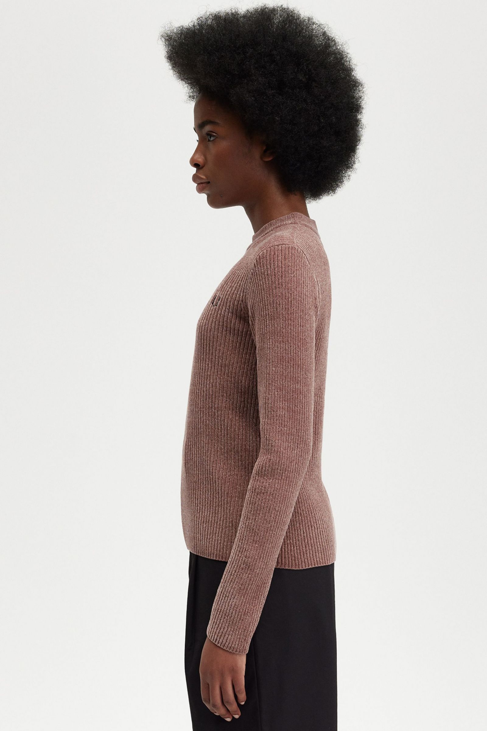 Chenille Rib Jumper Dark Pink