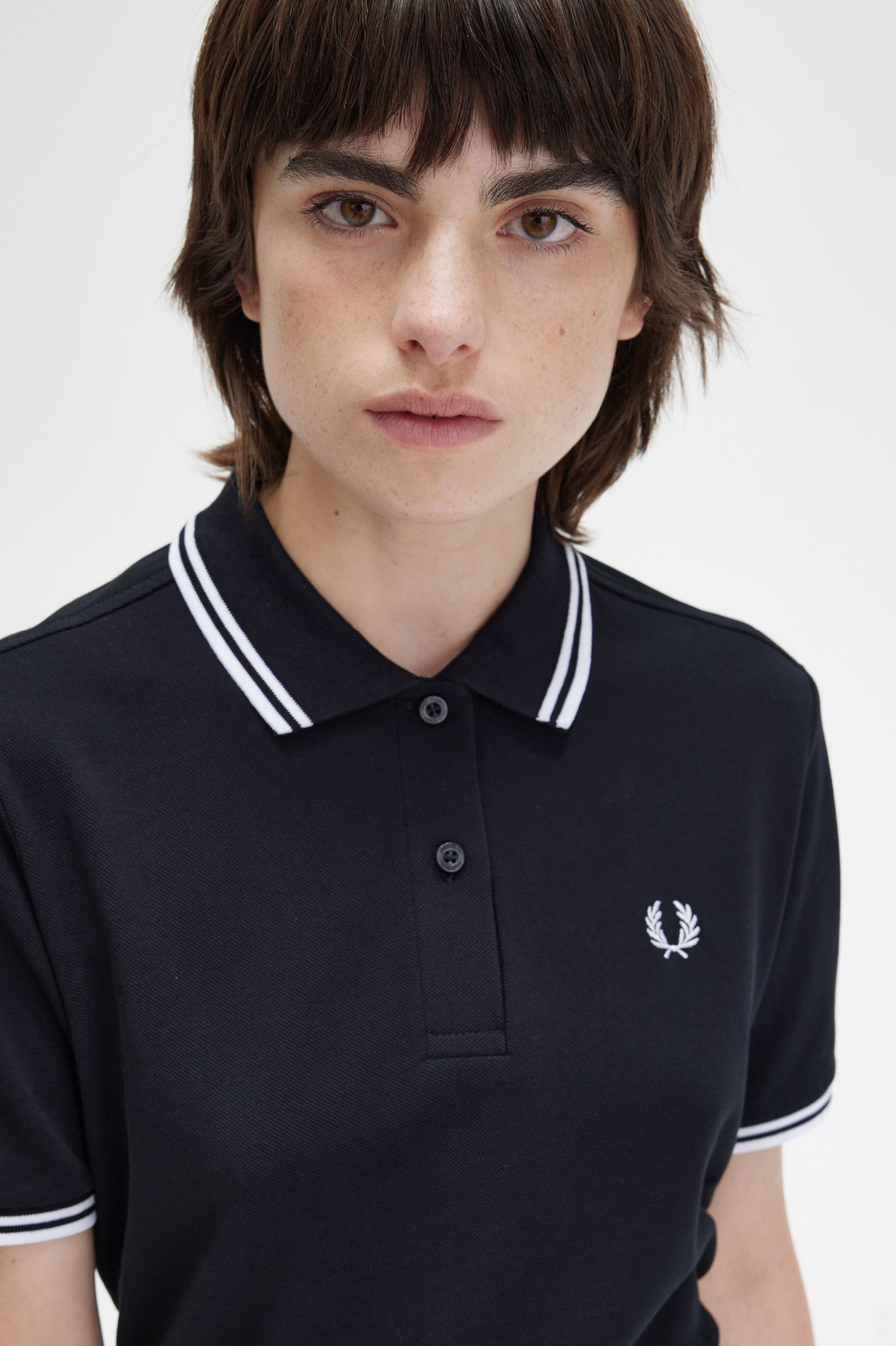 The Fred Perry ShirtG3600 Black / White / White